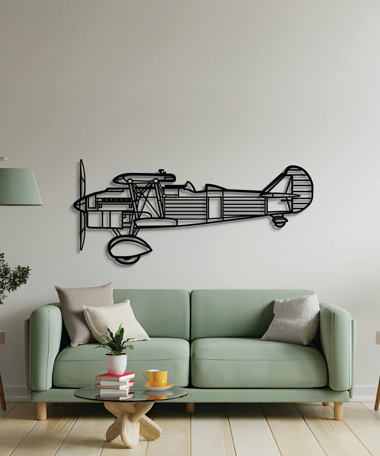 CR.32 Flugzeug-Wandkunst aus Metall – NCP0544