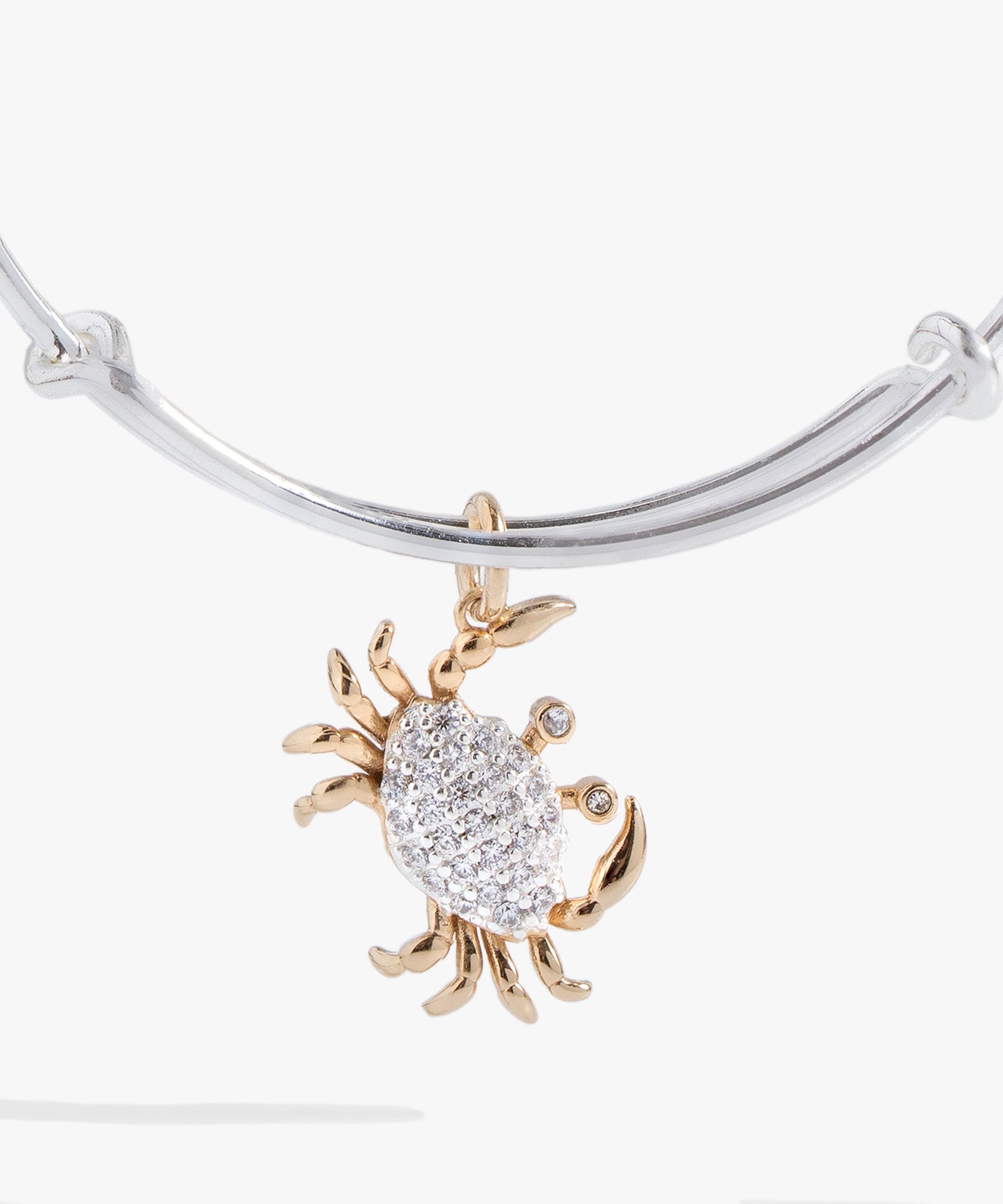 Textured Crab Charm Bangle