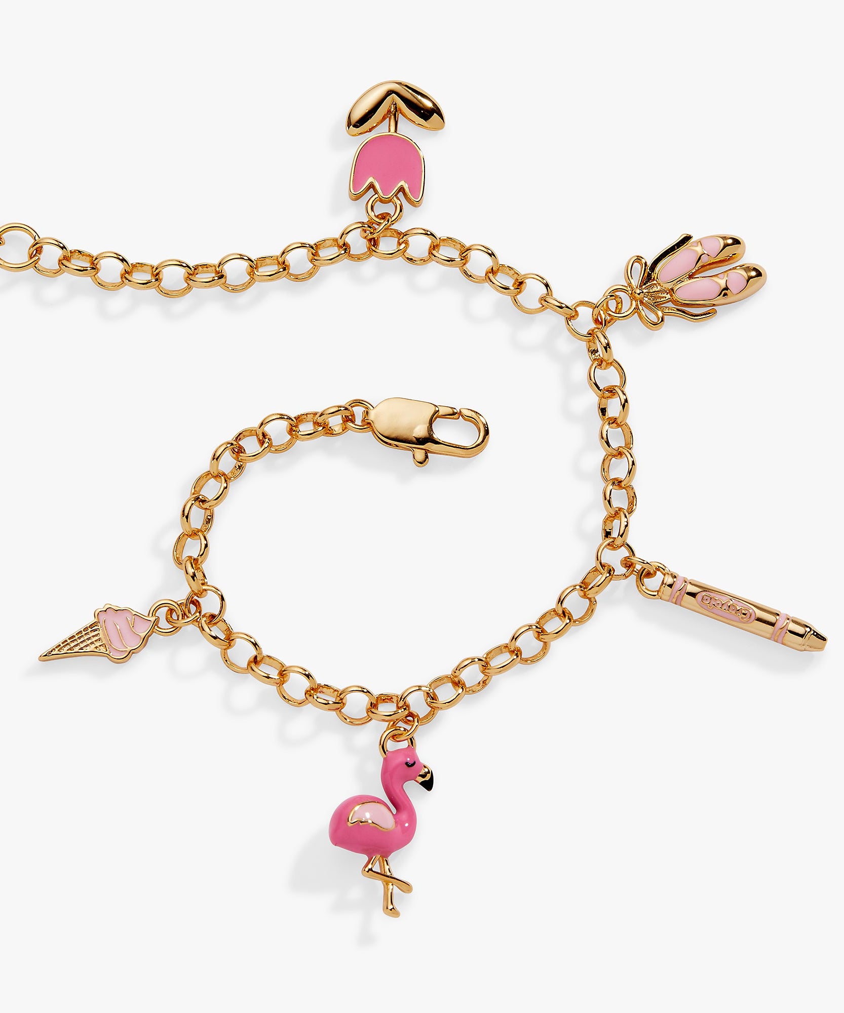 Crayola Fan Favorites Tickle Me Pink Charm Bracelet