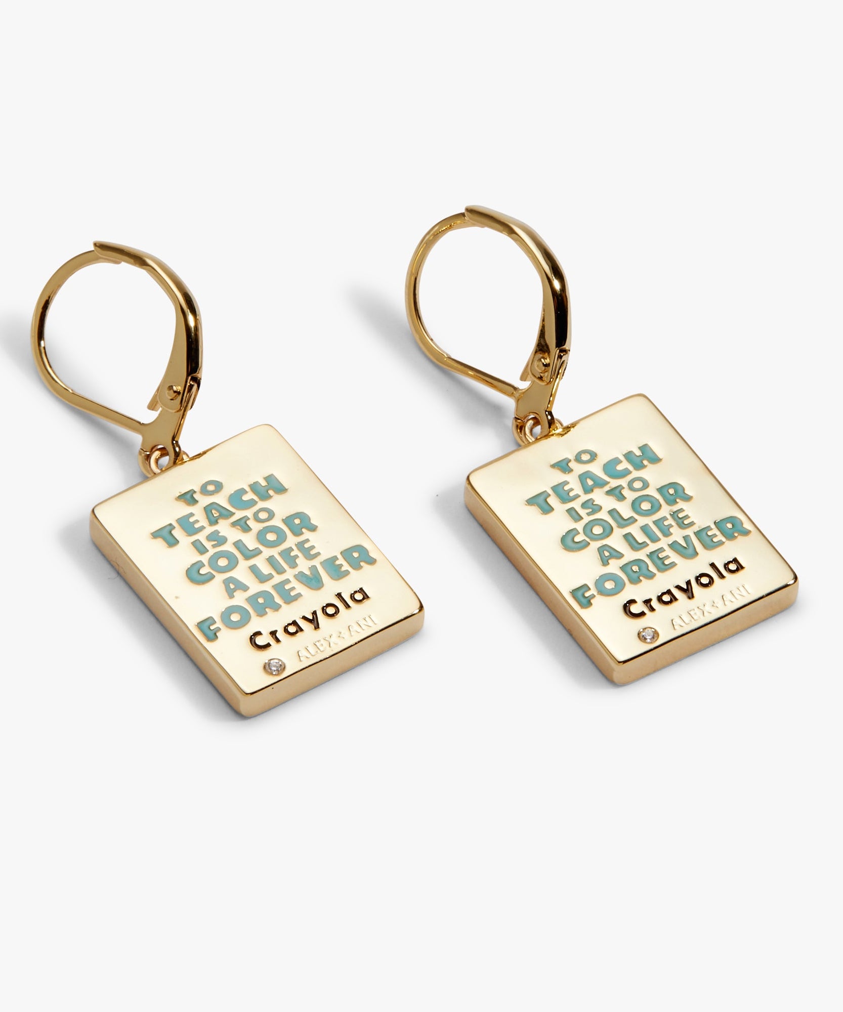 Crayola 'To Teach Is To Color A Life Forever' Crayon Box Earrings
