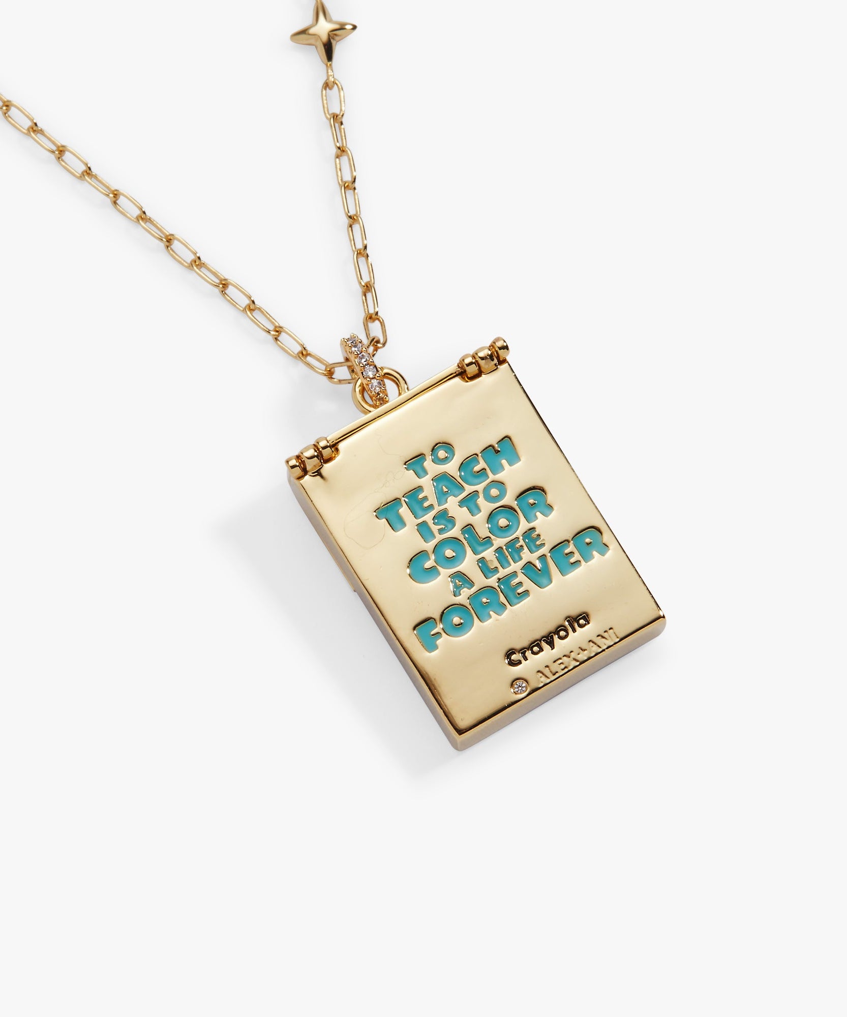 Crayola 'To Teach Is To Color A Life Forever' Crayon Box Locket
