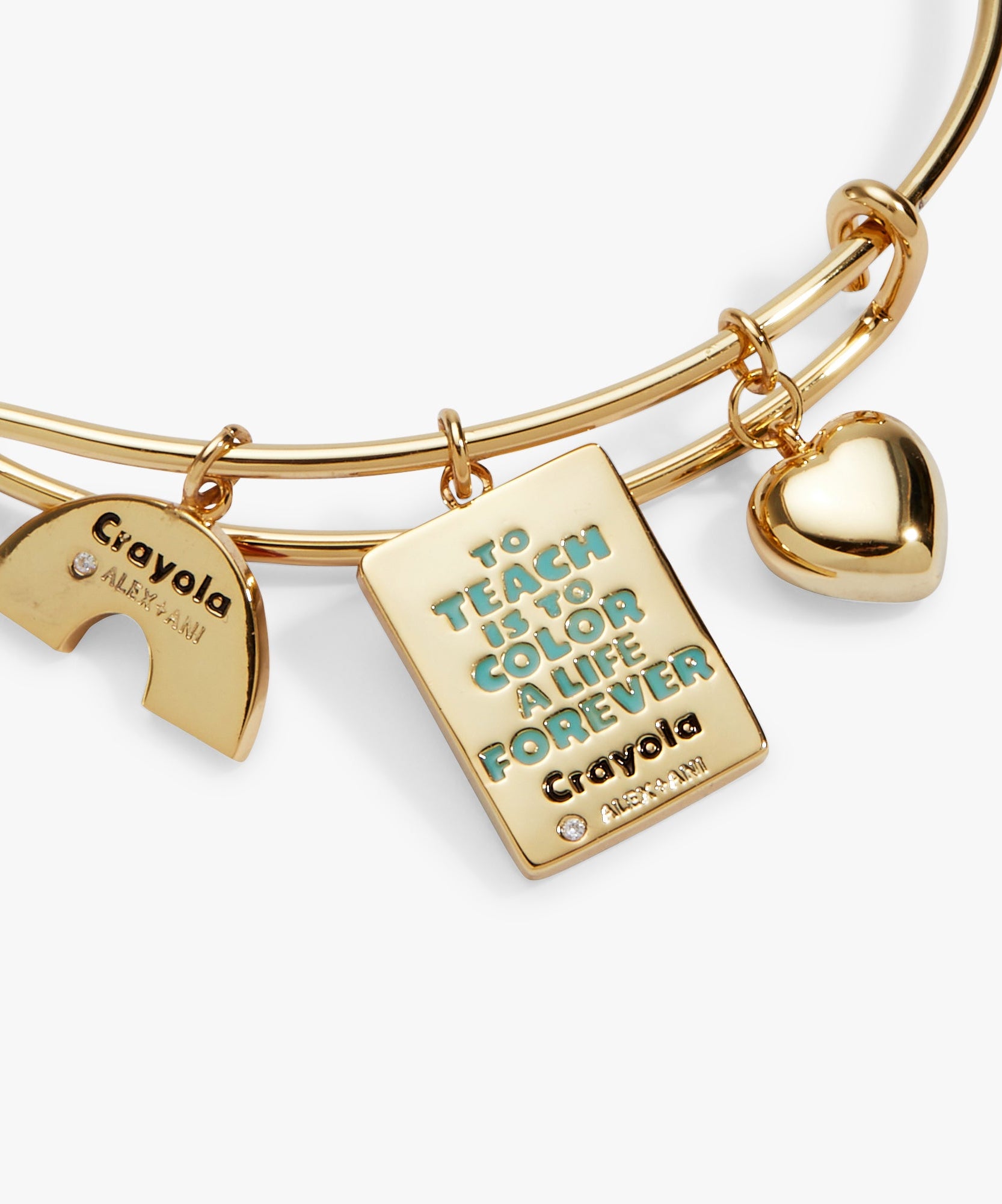 Crayola 'To Teach Is To Color A Life Forever' Multi Charm Bangle