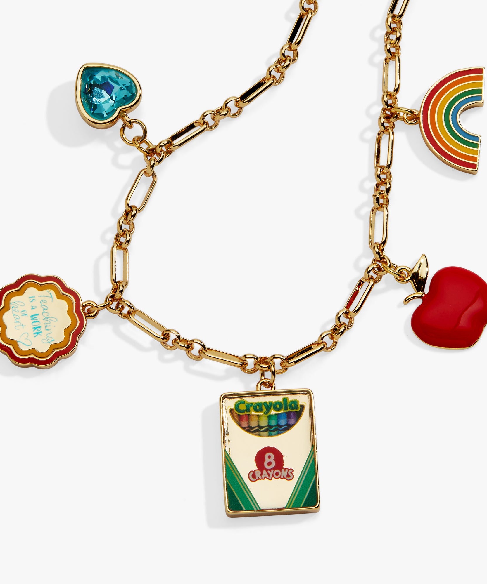 Crayola 'Teaching Is A Work Of Heart' Toggle Bracelet