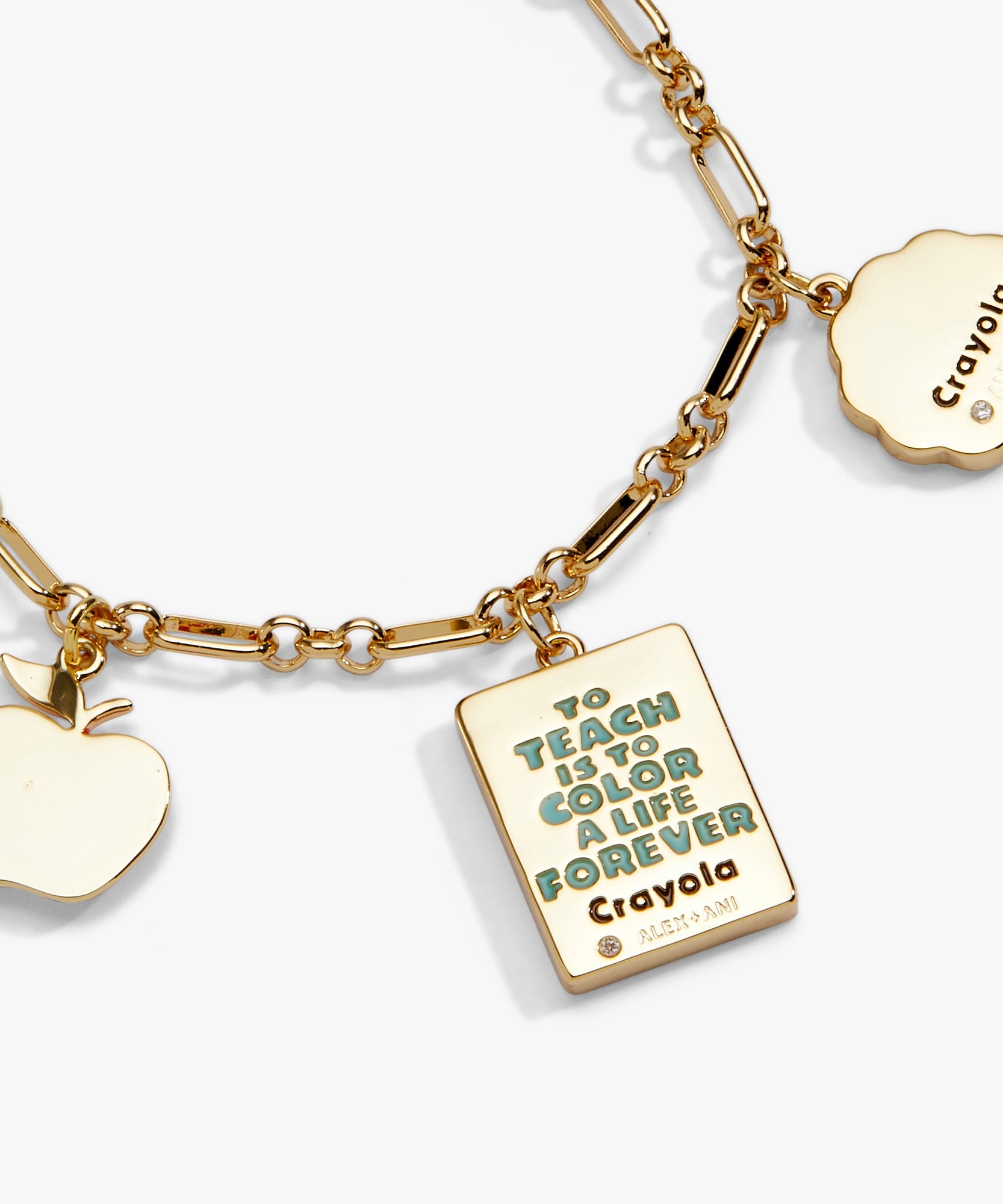 Crayola 'Teaching Is A Work Of Heart' Toggle Bracelet