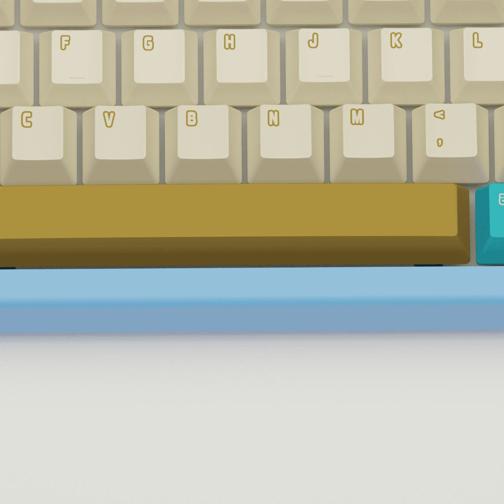 Creamy Blue Design Keycaps and Mechanical Keyboard