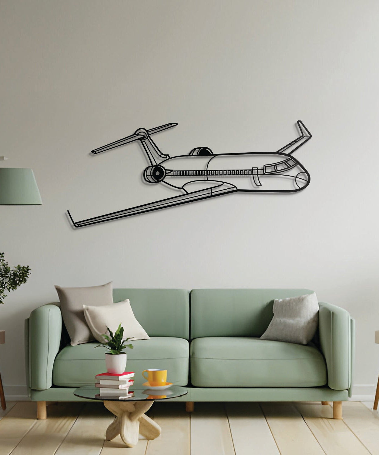CRJ700 Winkel Metall Flugzeug Wandkunst - NCP0374