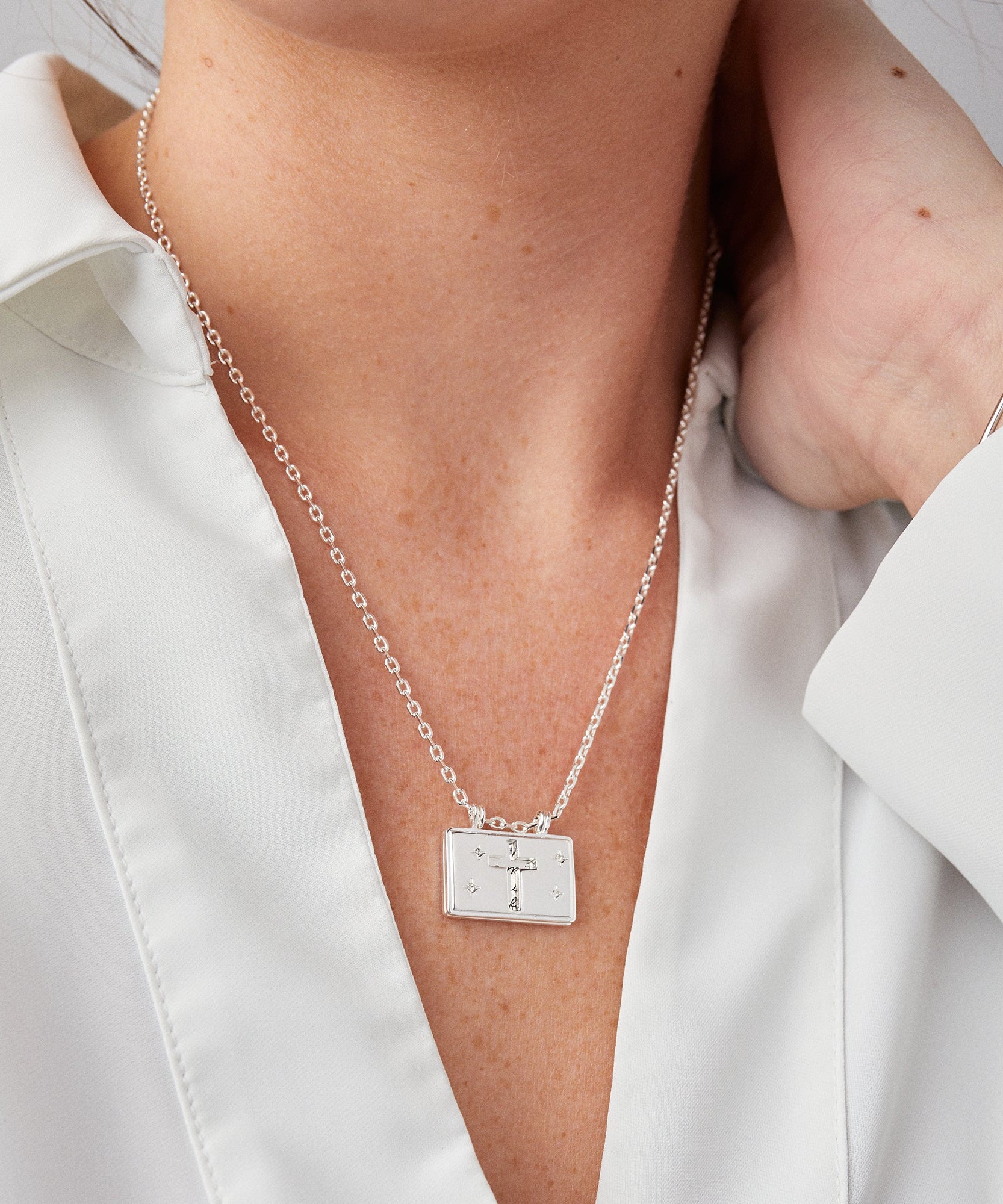 Hidden Message Cross Affirmation Necklace