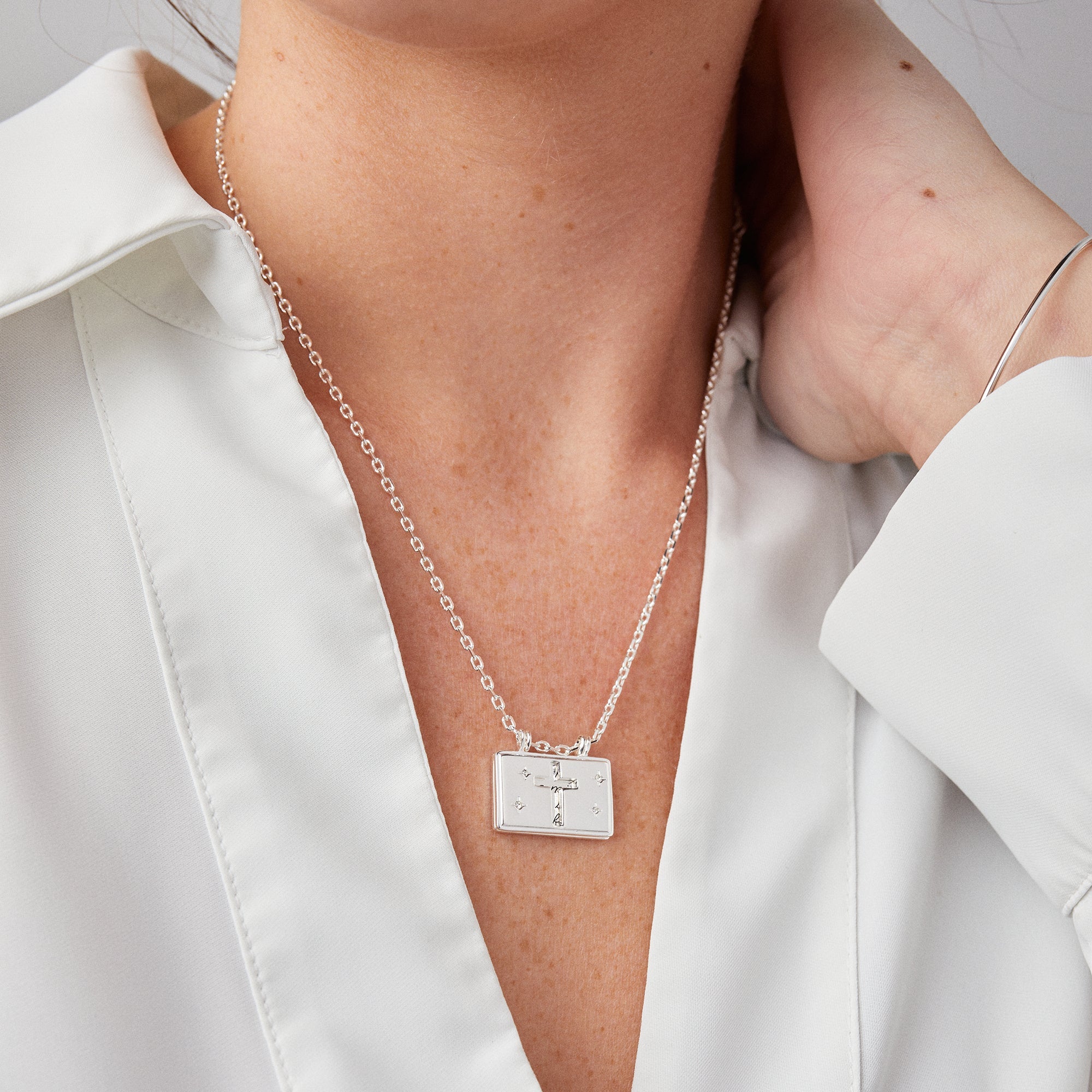 Hidden Message Cross Affirmation Necklace