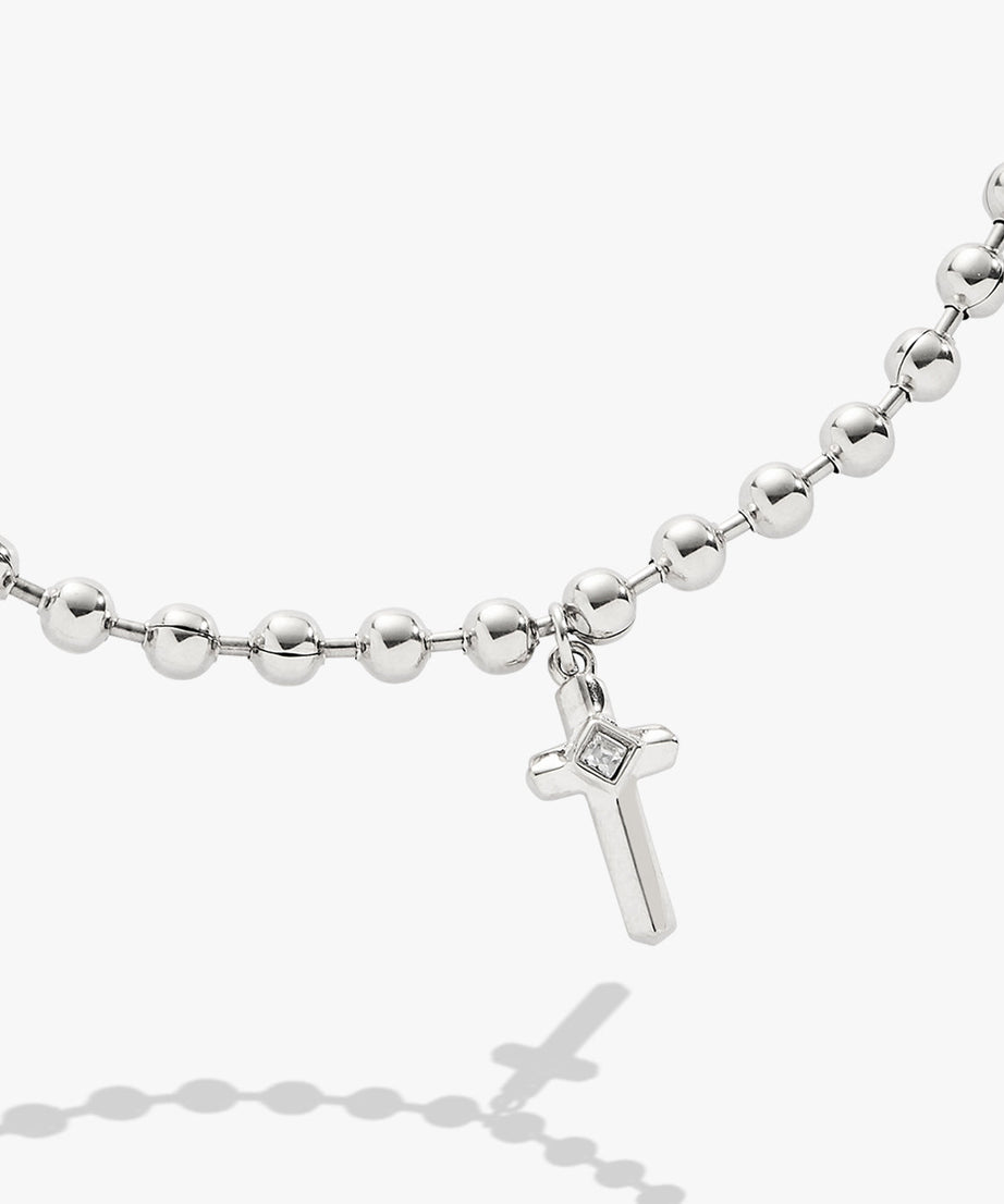 Cross Ball Chain Bracelet