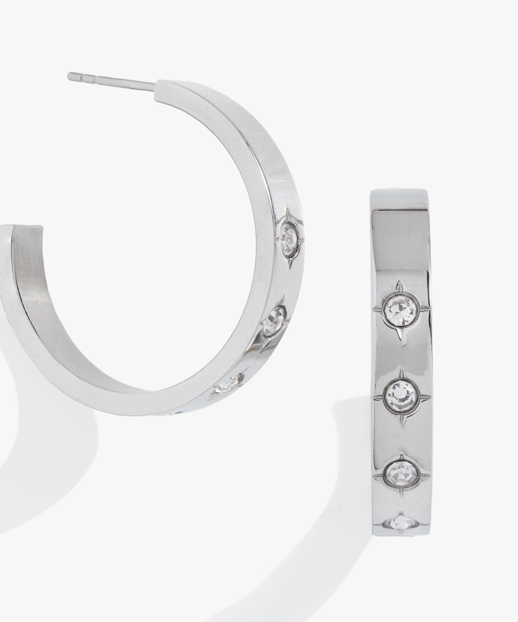 Crystal Accent Hoop