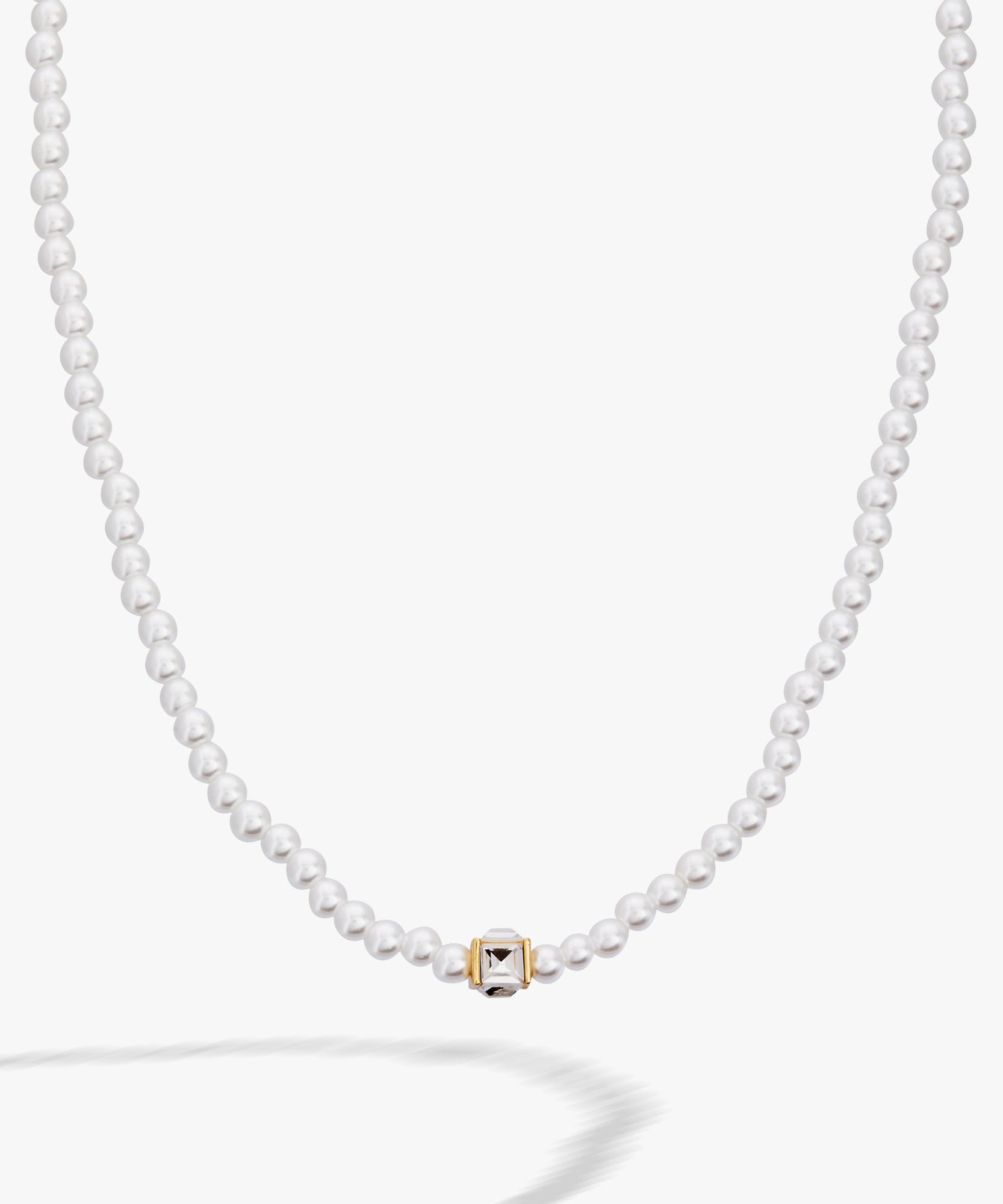 Crystal and Pearl Beaded Necklace