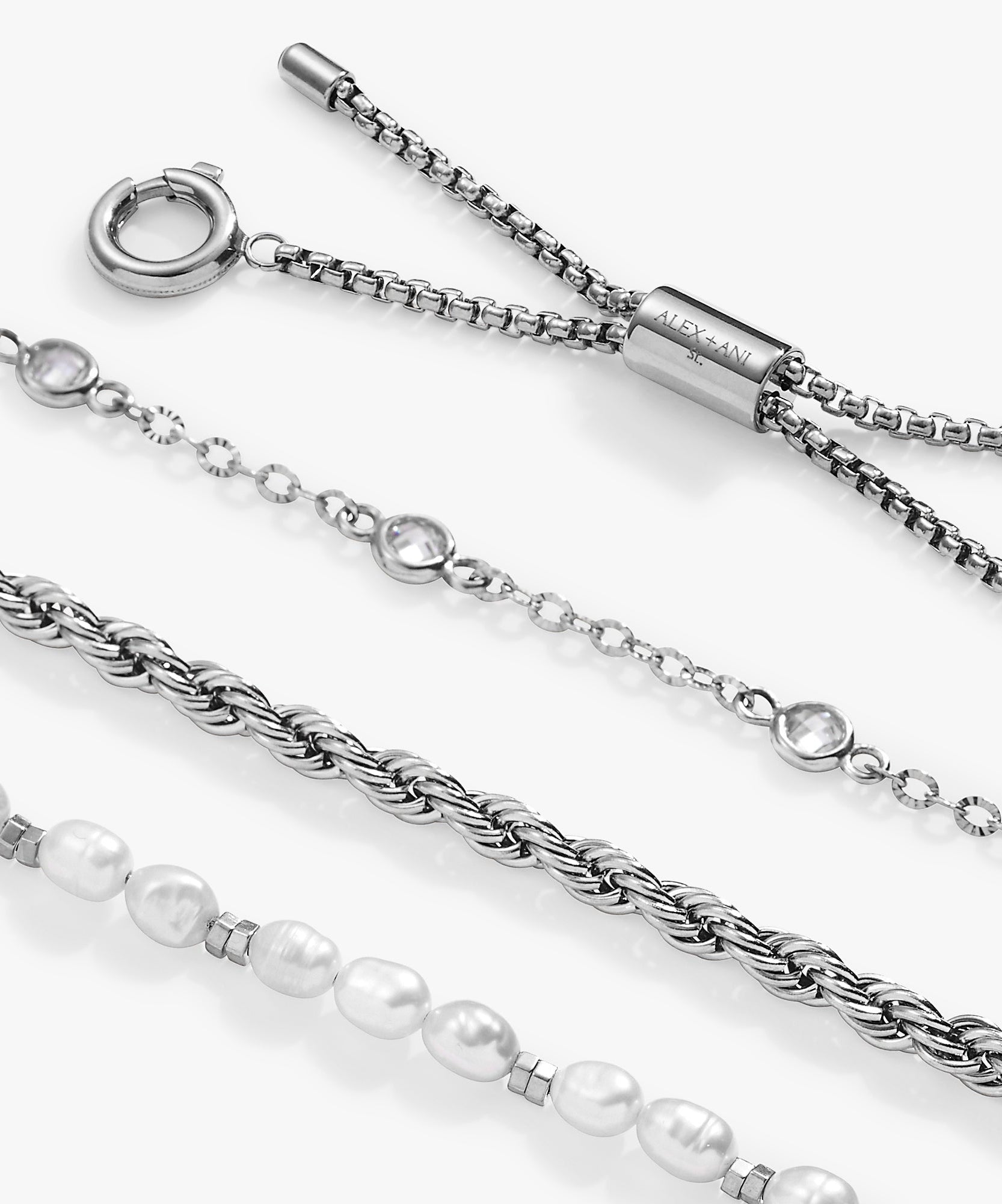 Crystal + Pearl Stranded™ Bracelet Set