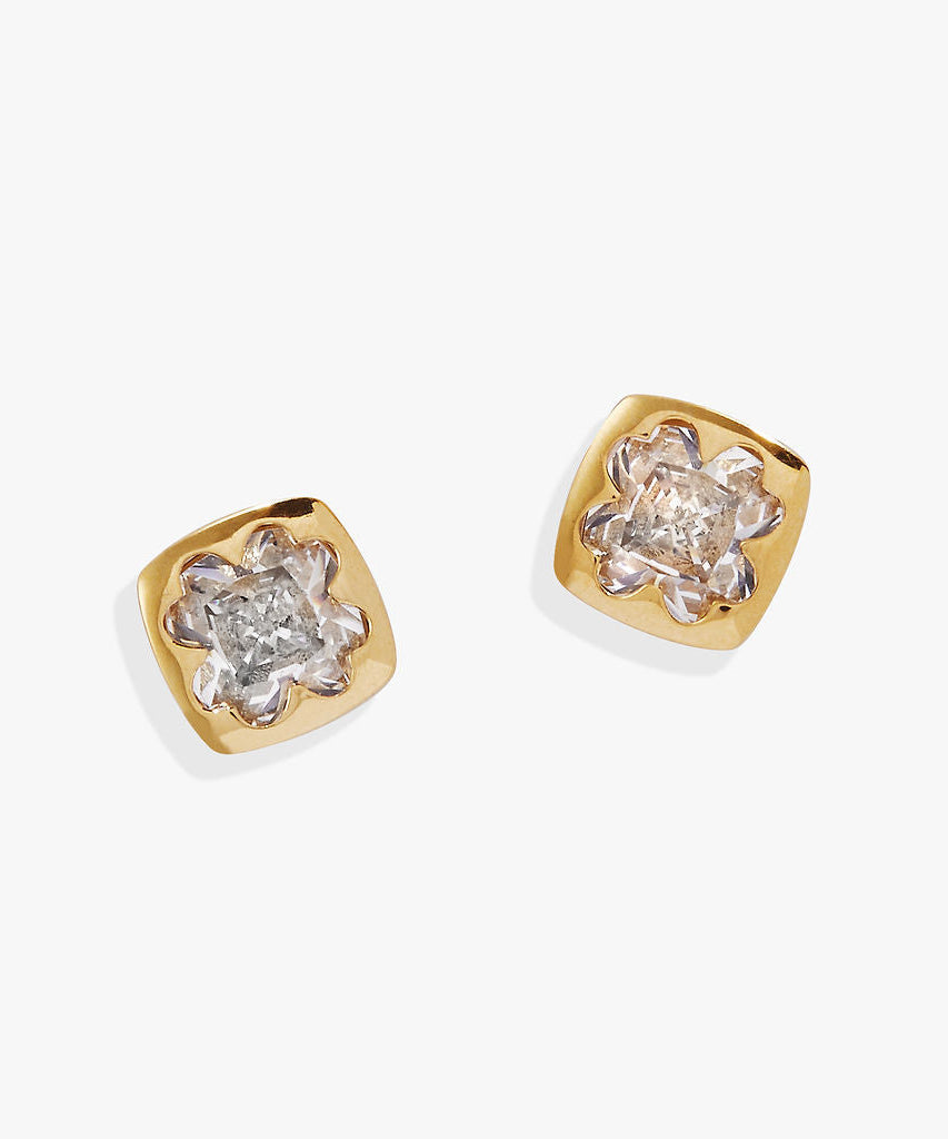 Crystal Clover Mini Stud Earrings