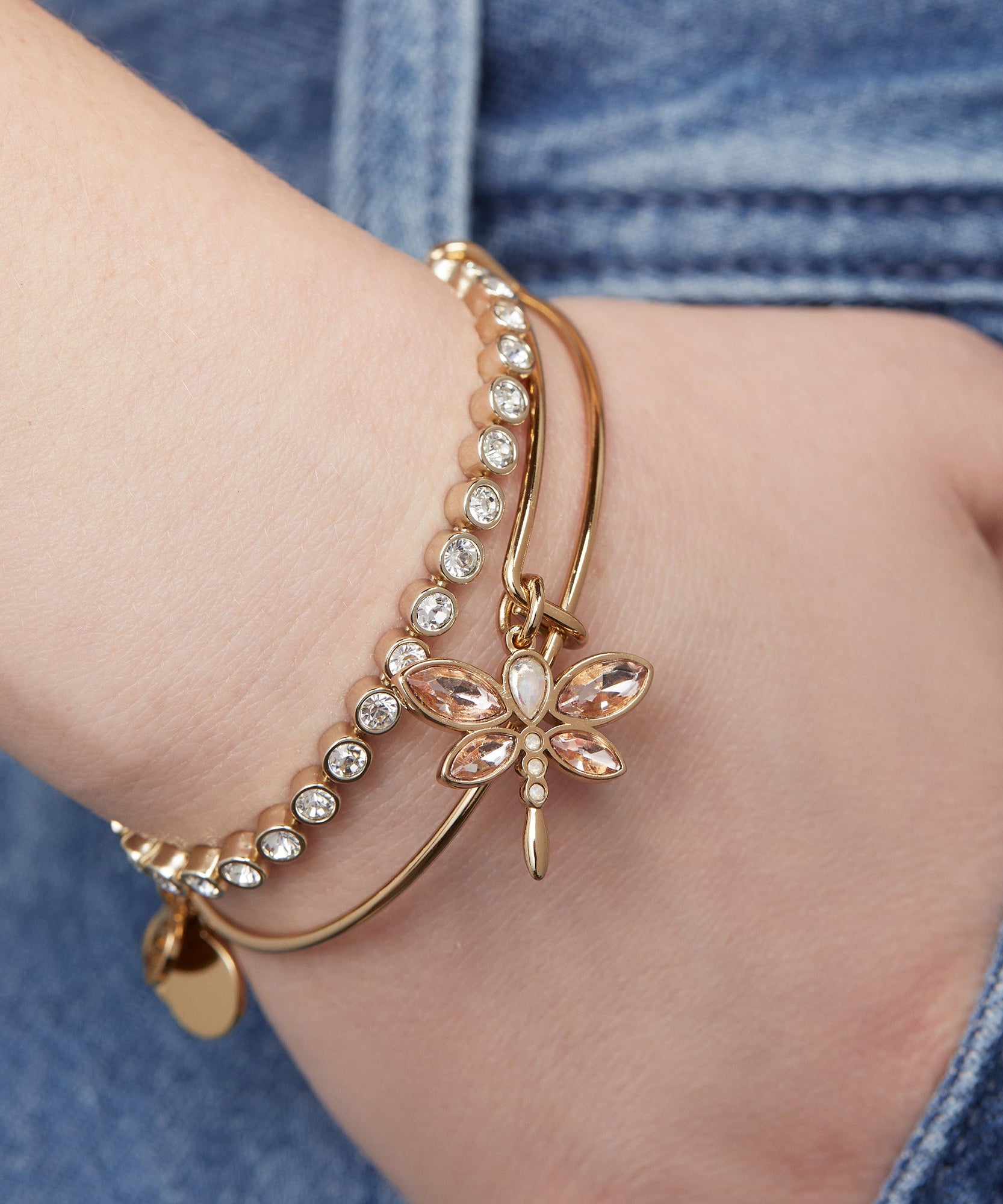 Crystal Dragonfly Bangle