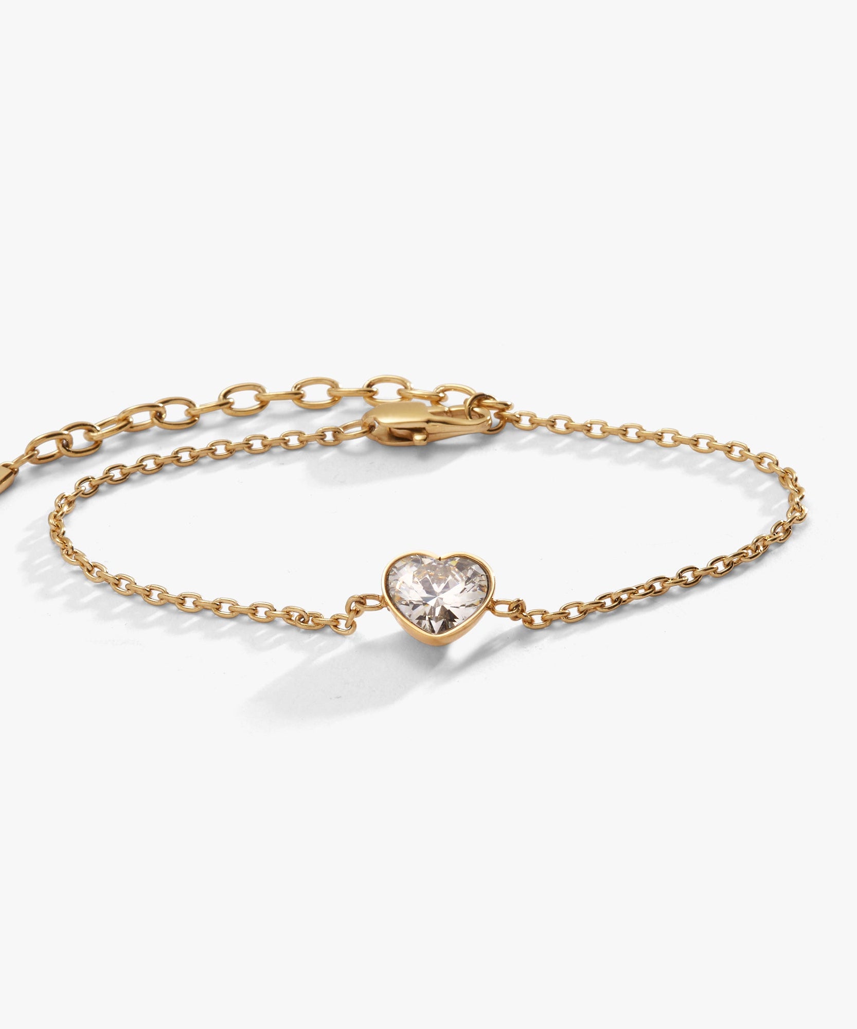 Crystal Heart Inline Bracelet