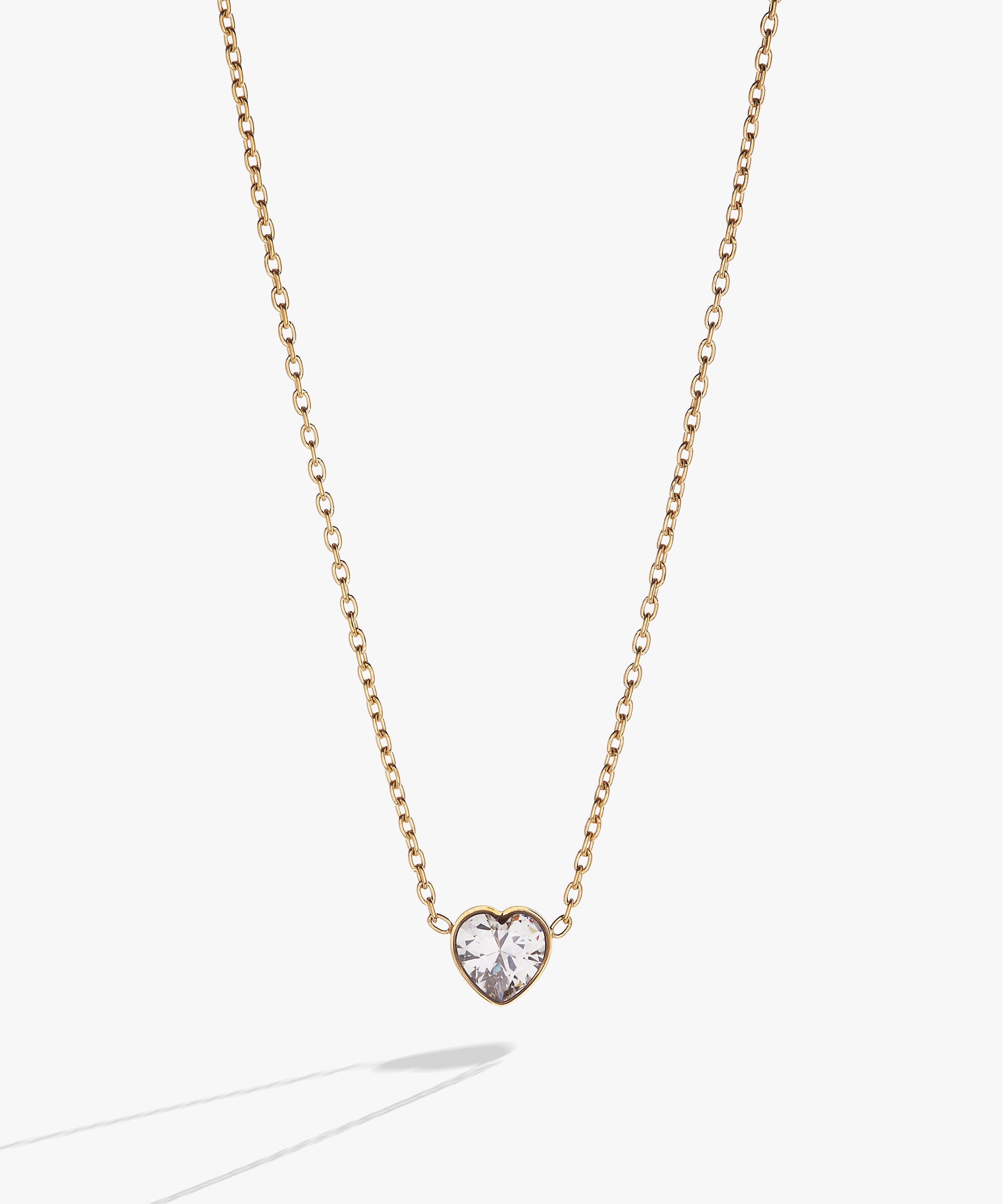 Crystal Heart Pendant Necklace