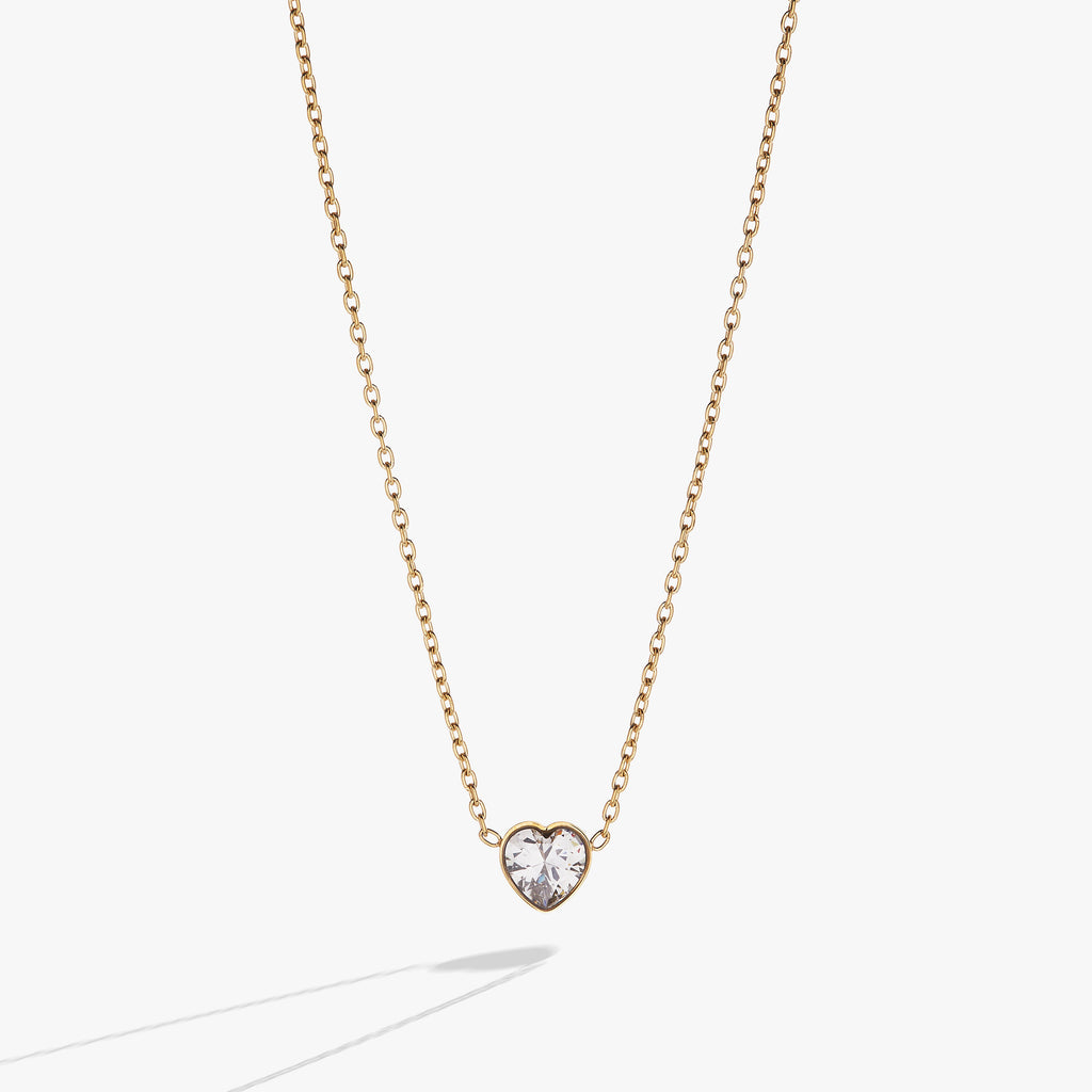 Crystal Heart Pendant Necklace