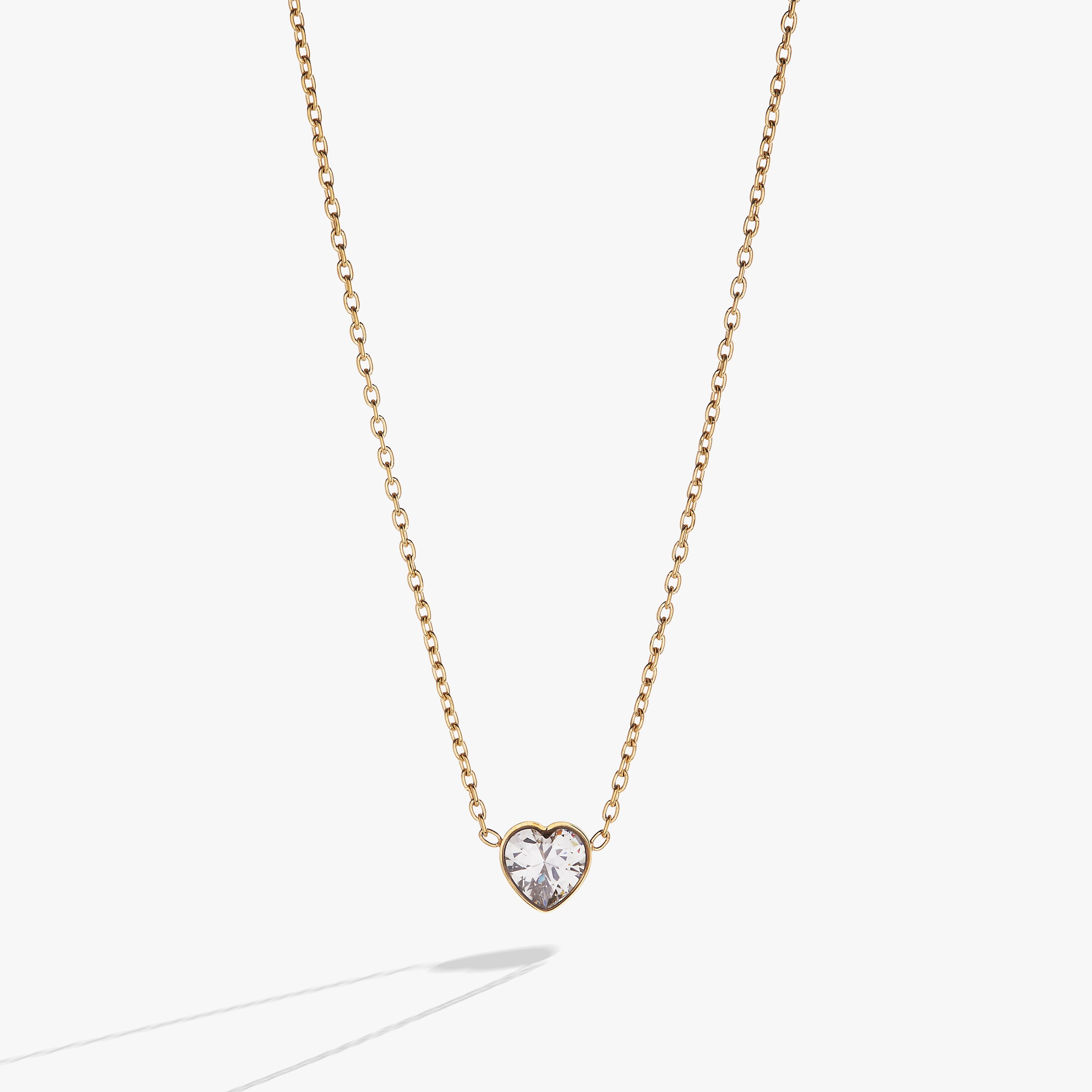 Crystal Heart Pendant Necklace