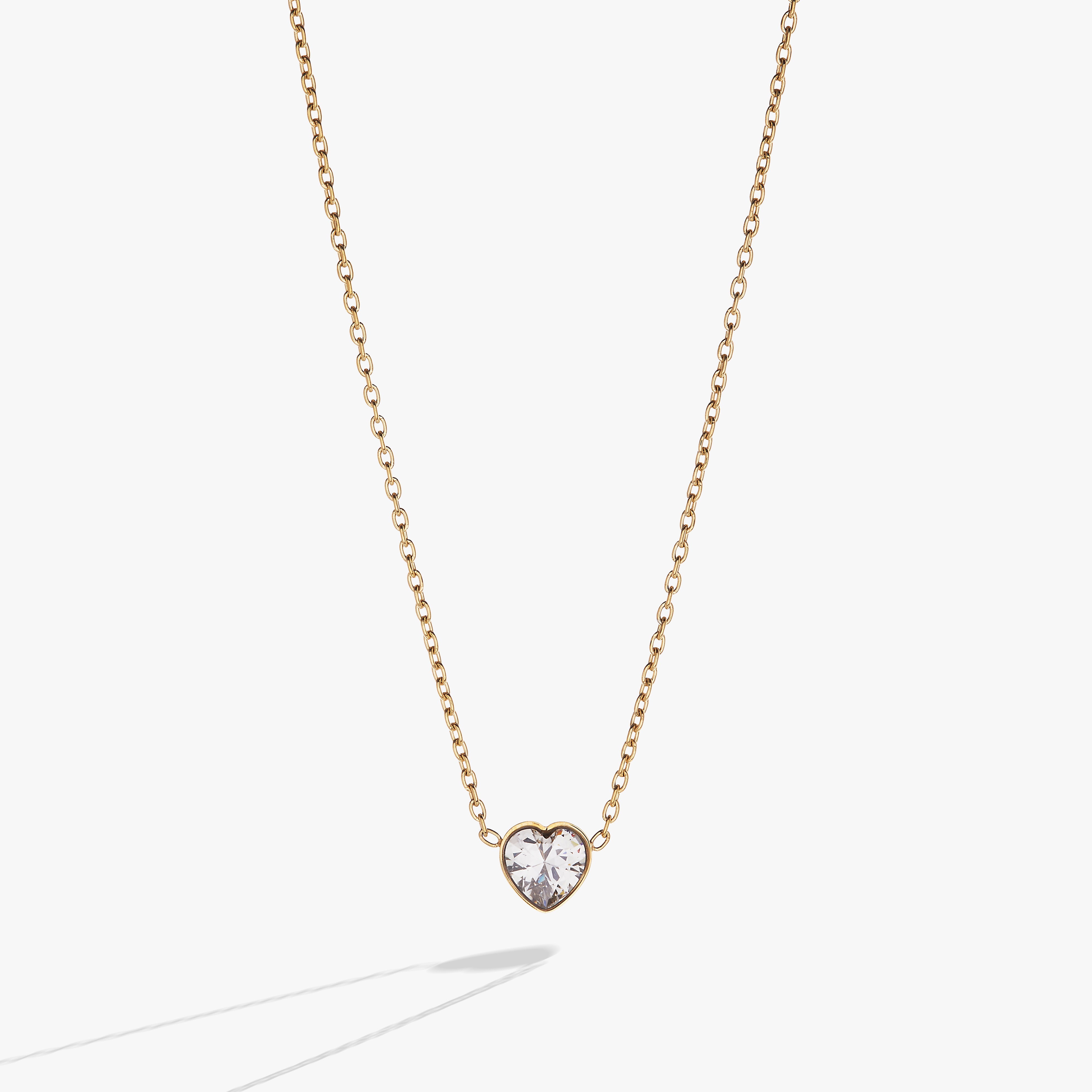 Crystal Heart Pendant Necklace