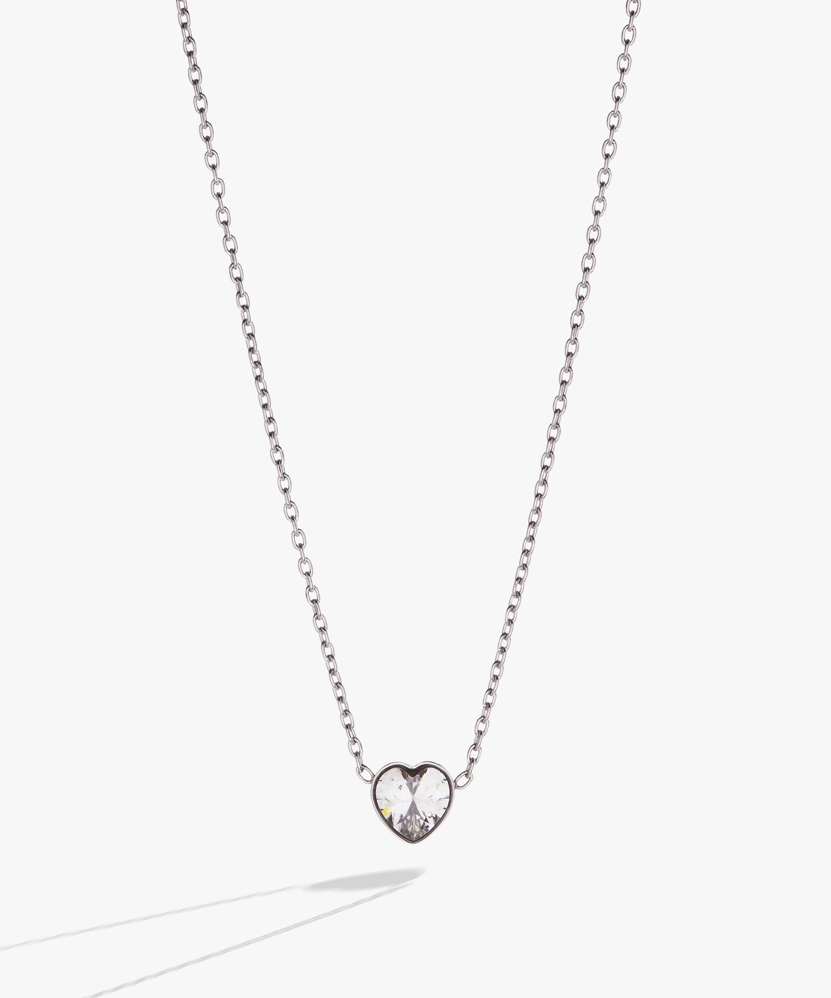 Crystal Heart Pendant Necklace