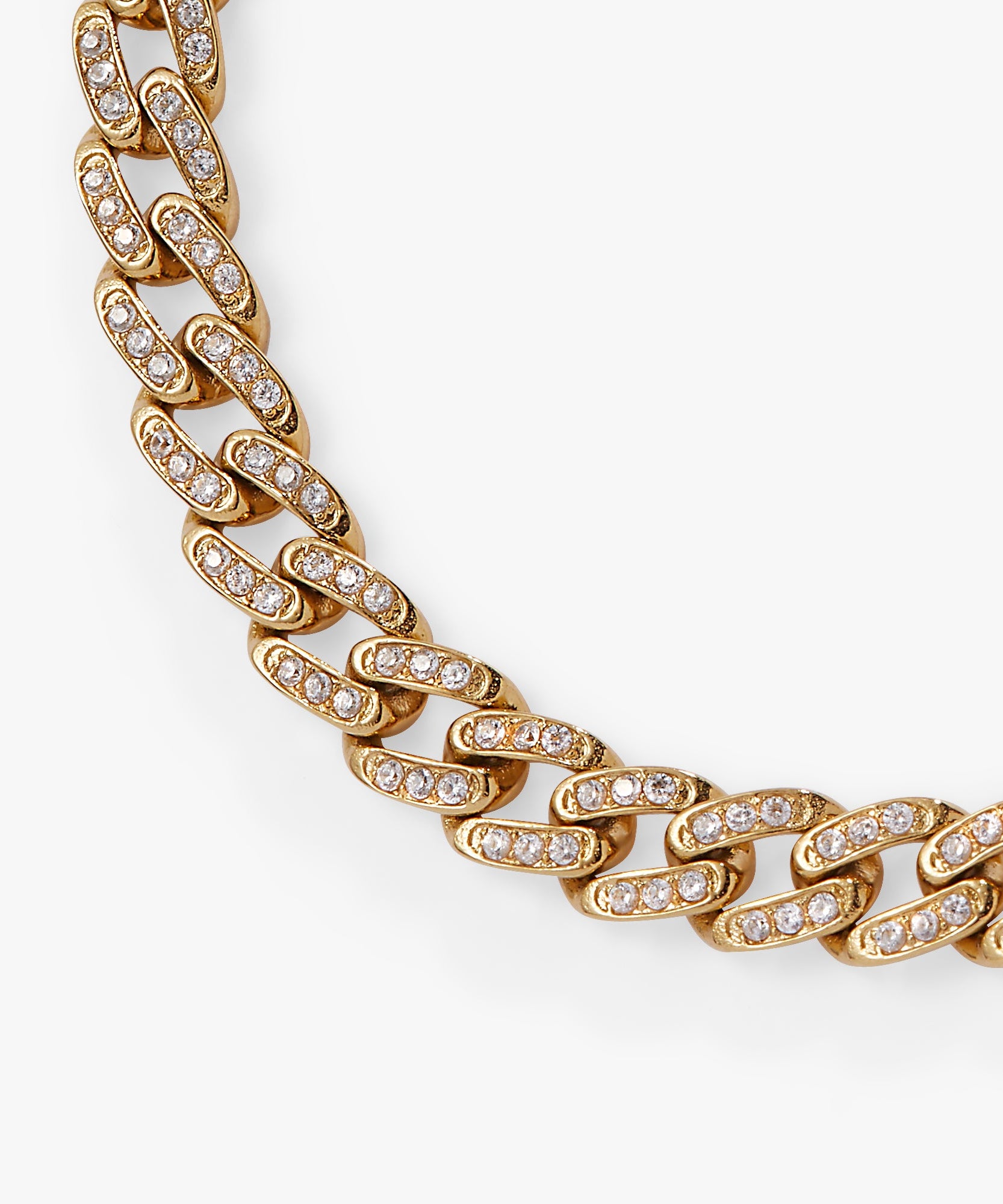 Crystal Pave Curb Chain Bracelet