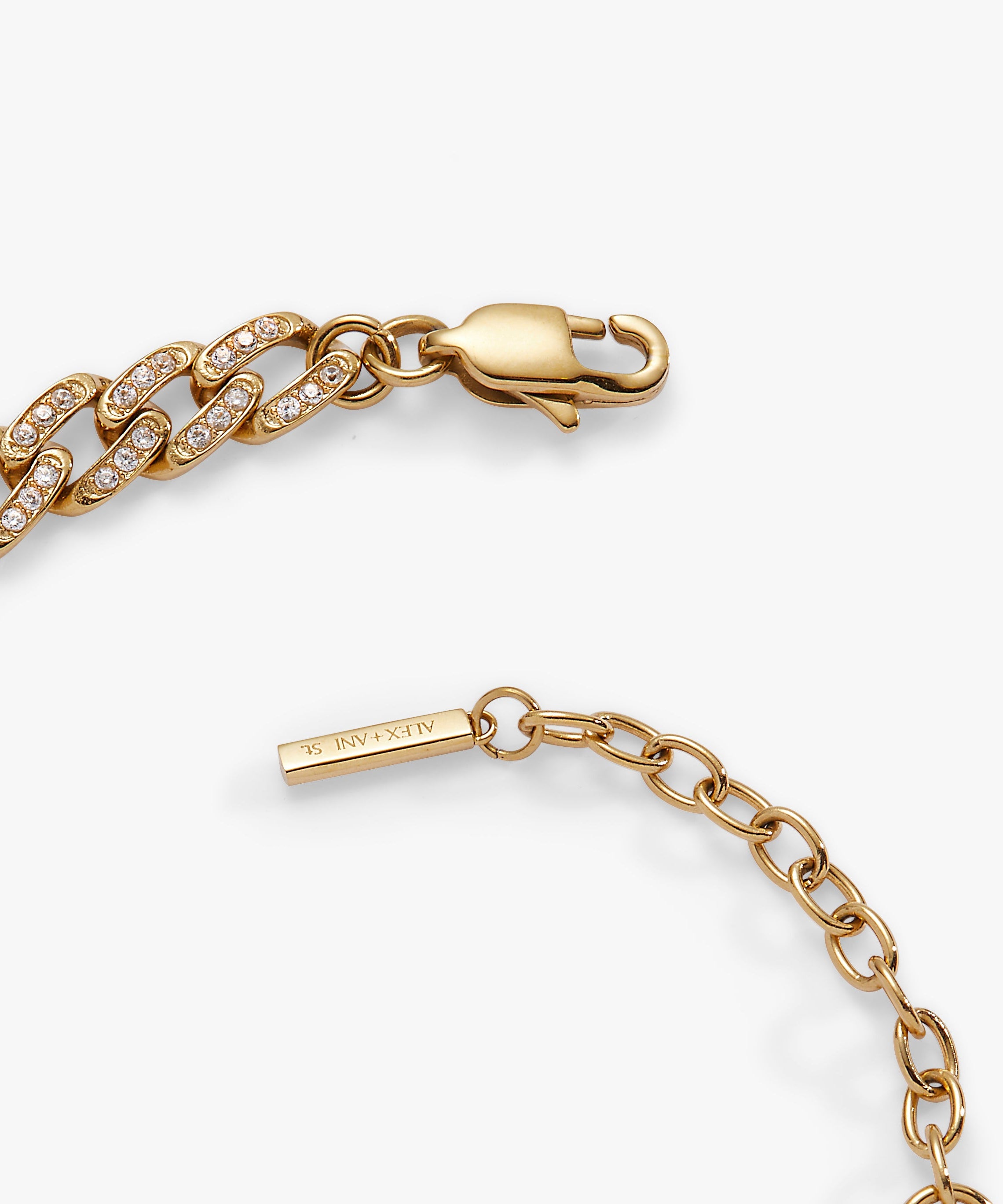 Crystal Pave Curb Chain Bracelet