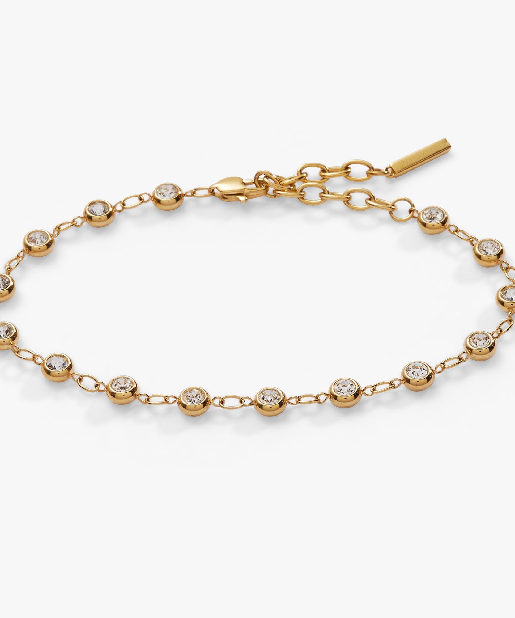 Crystal Pebble Chain Bracelet