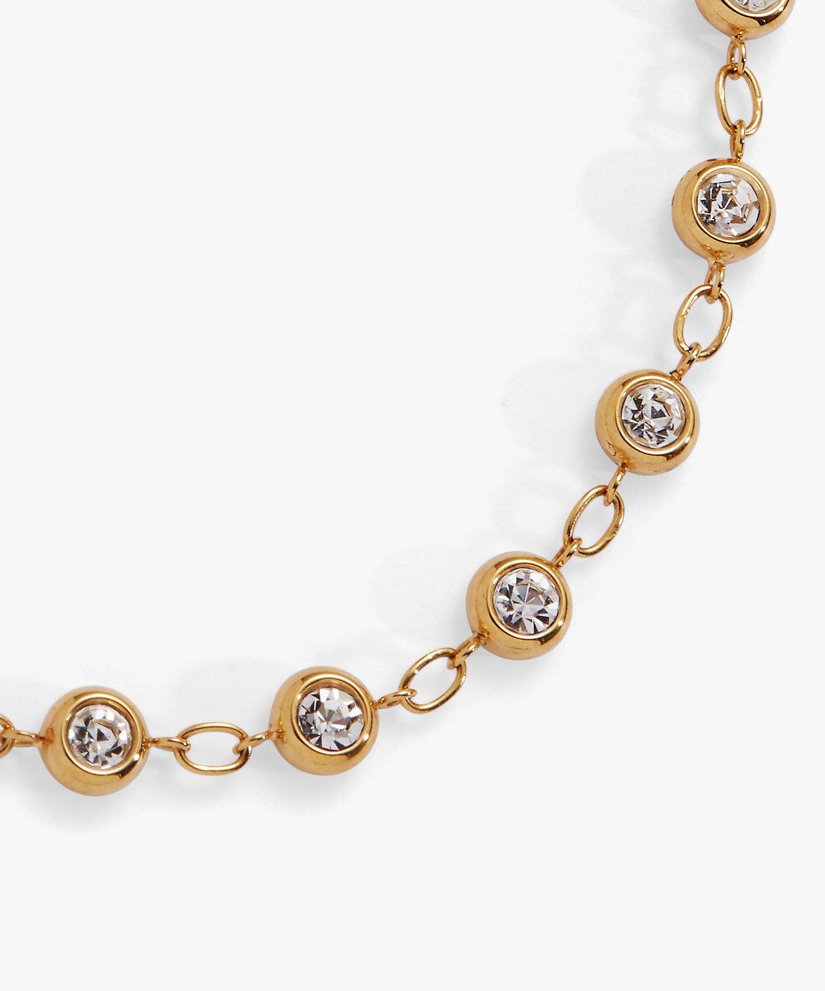 Crystal Pebble Chain Bracelet