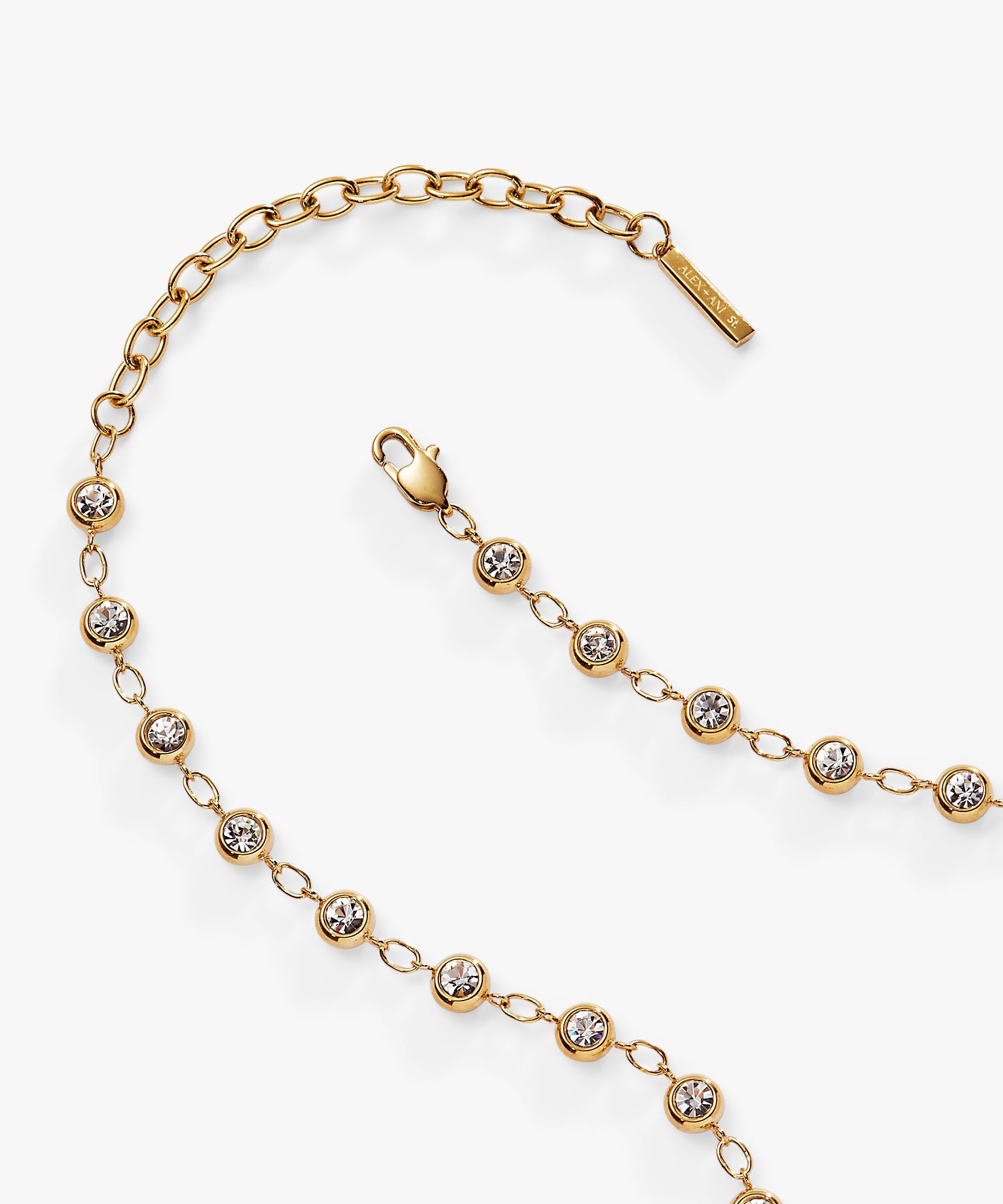 Crystal Pebble Chain Necklace