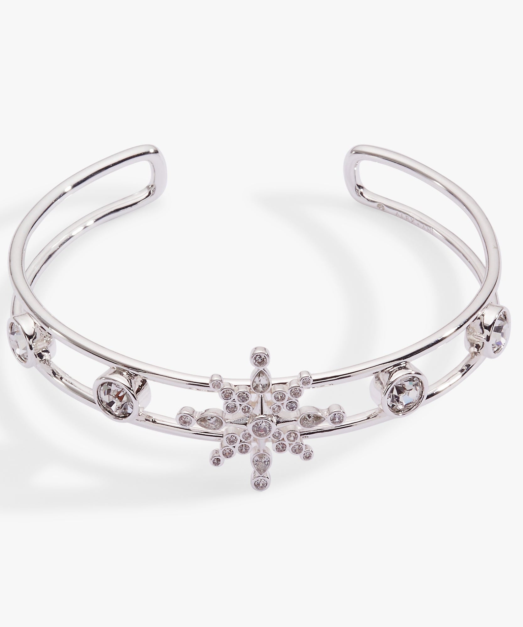 Crystal Snowflake Cuff Bracelet
