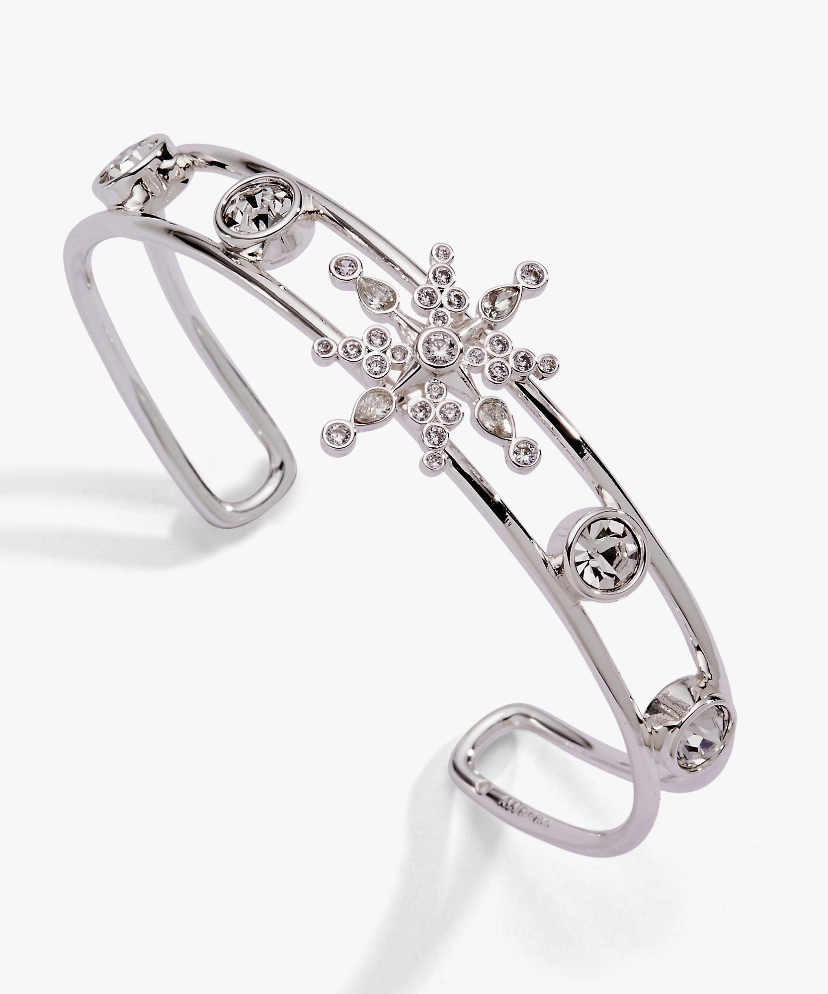 Crystal Snowflake Cuff Bracelet