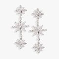 Crystal Snowflake Linear Earrings