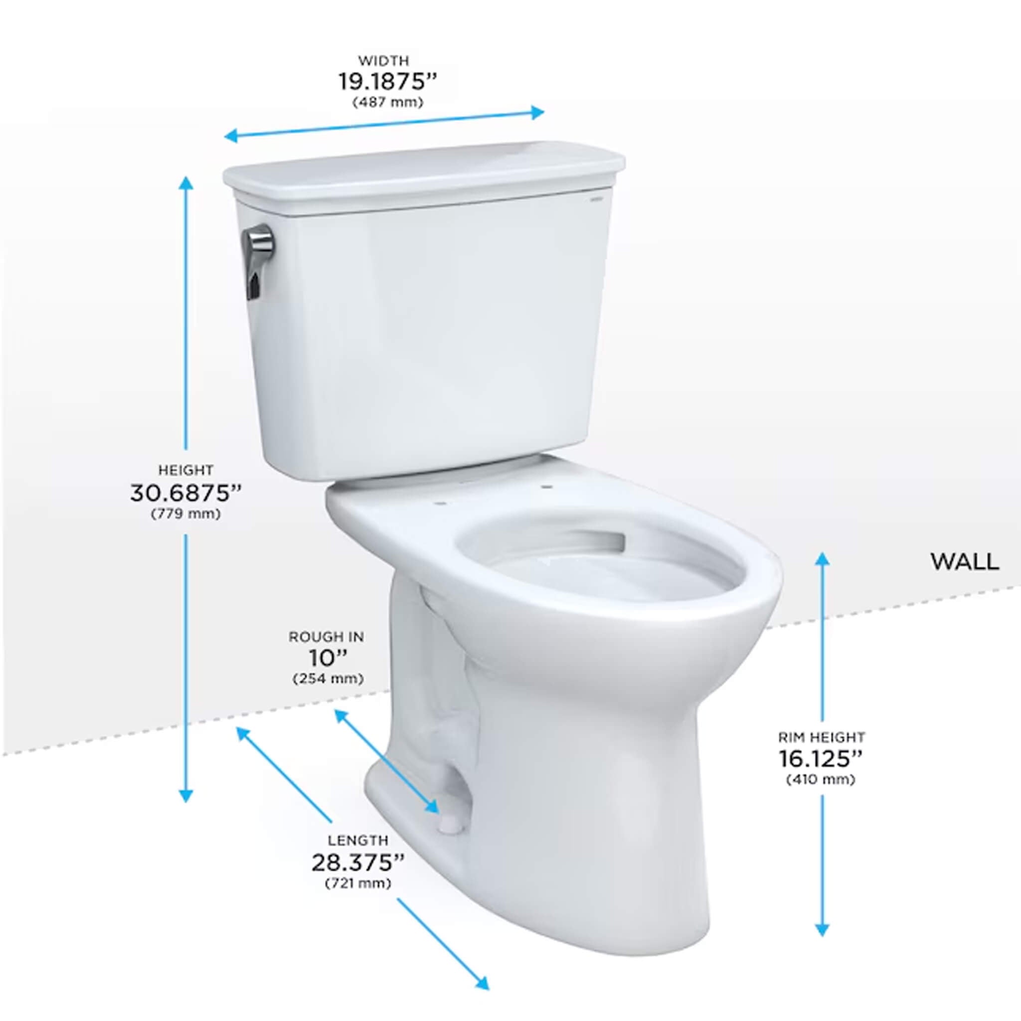 [CST786CEFG.10#01] TOTO Drake 1.28 GPF Transitional Two-Piece Toilet With 10-Inch Rough-In (SAK17064)