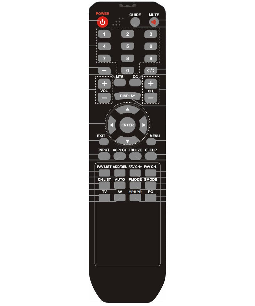 Curtis LED2400A TV Remote Control