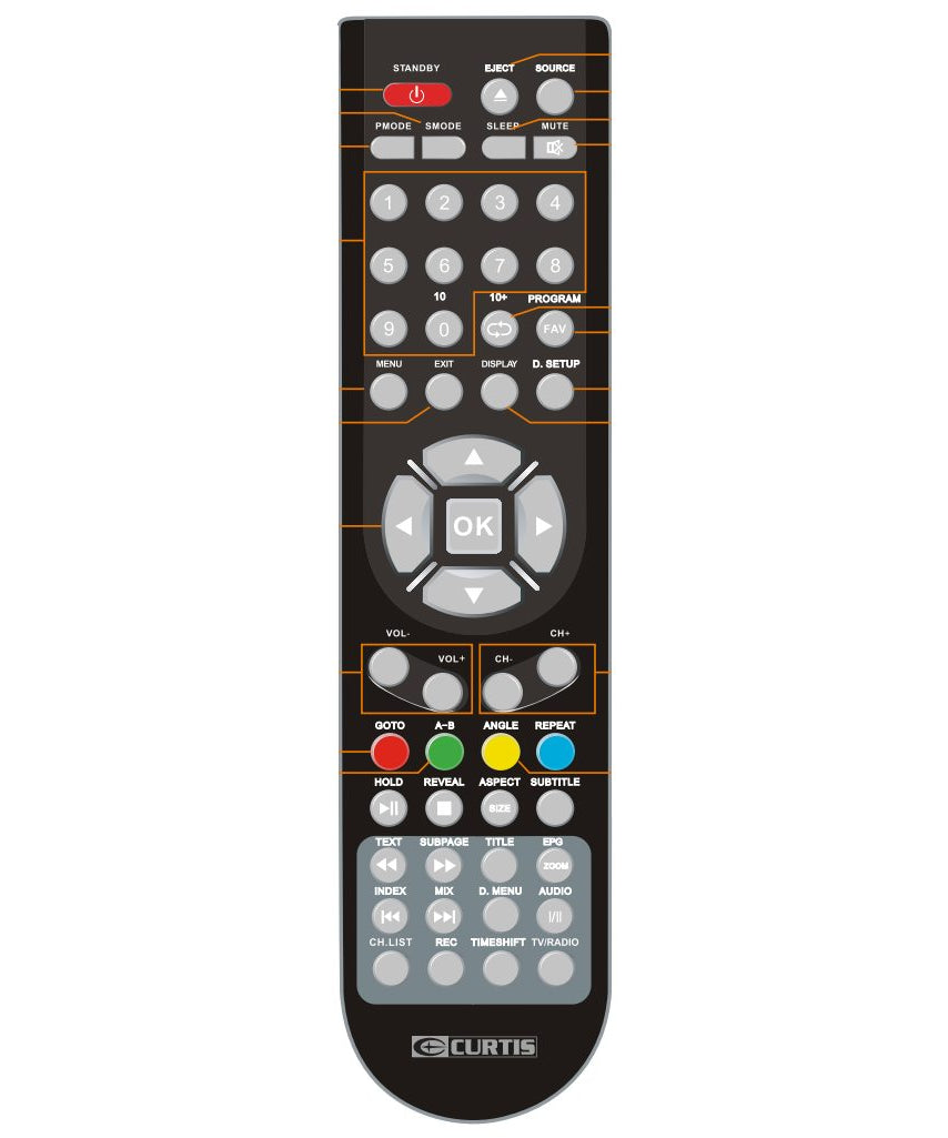 Curtis LEDV1530UKREM TV/DVD Remote Control
