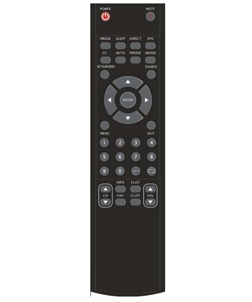 Curtis PL4210A2REM TV Remote Control