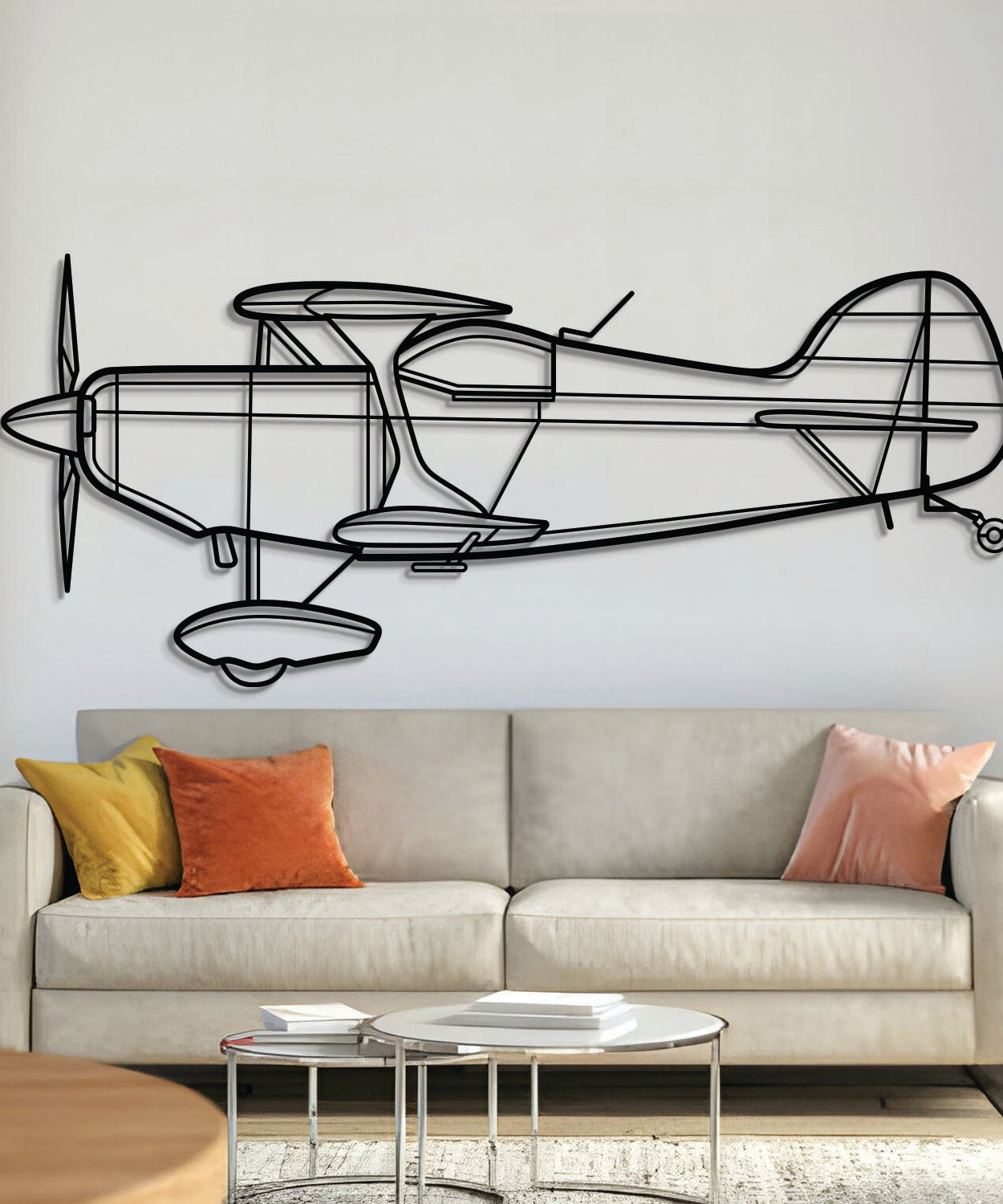 Pitts S-1T Metallflugzeug Wandkunst - NCP0243