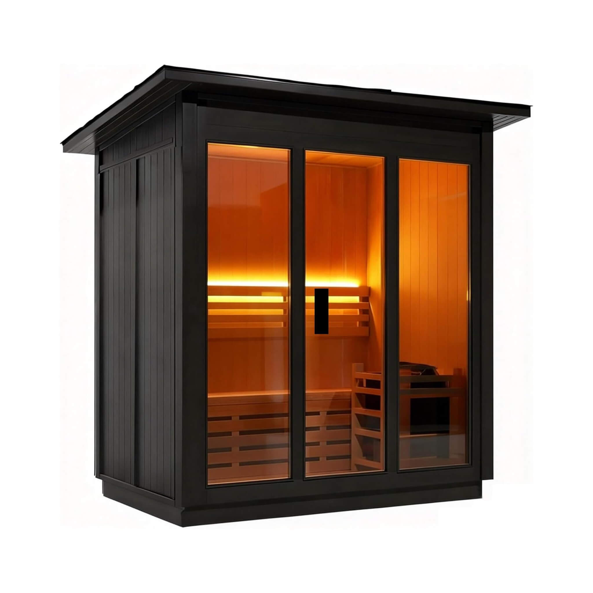 Custom 6-Person Luxury Spruce Outdoor Steam Sauna With Heater And Stones [Made-To-Order] (SAK20378)