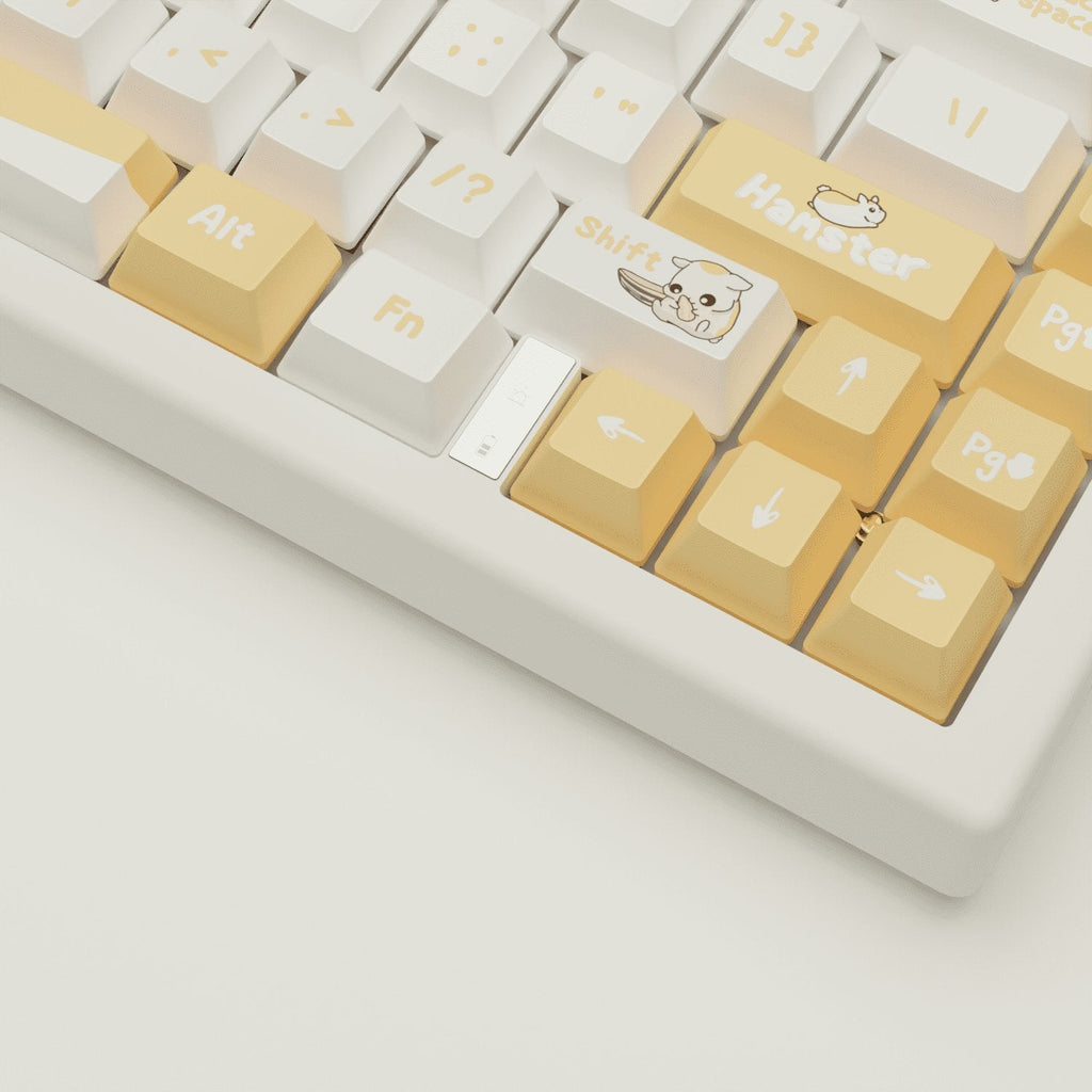Cute Hamster Design Keycaps and Mechanical Keyboard