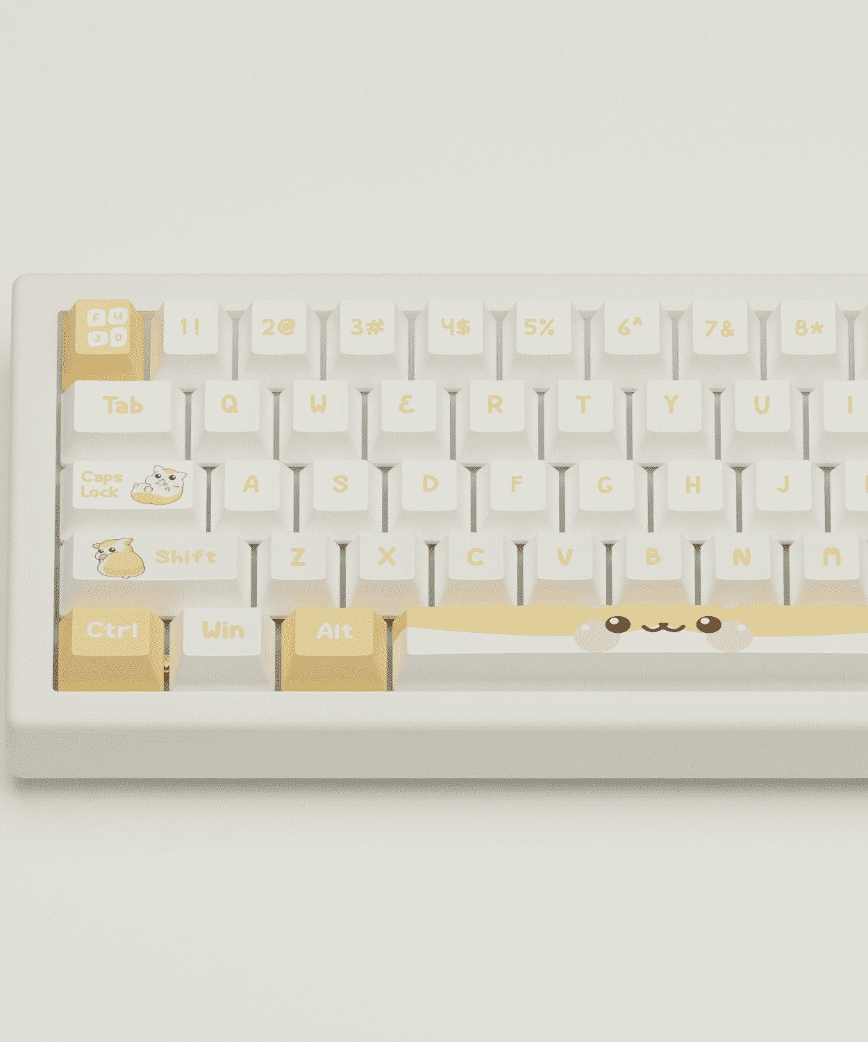 Cute Hamster Design Keycaps and Mechanical Keyboard