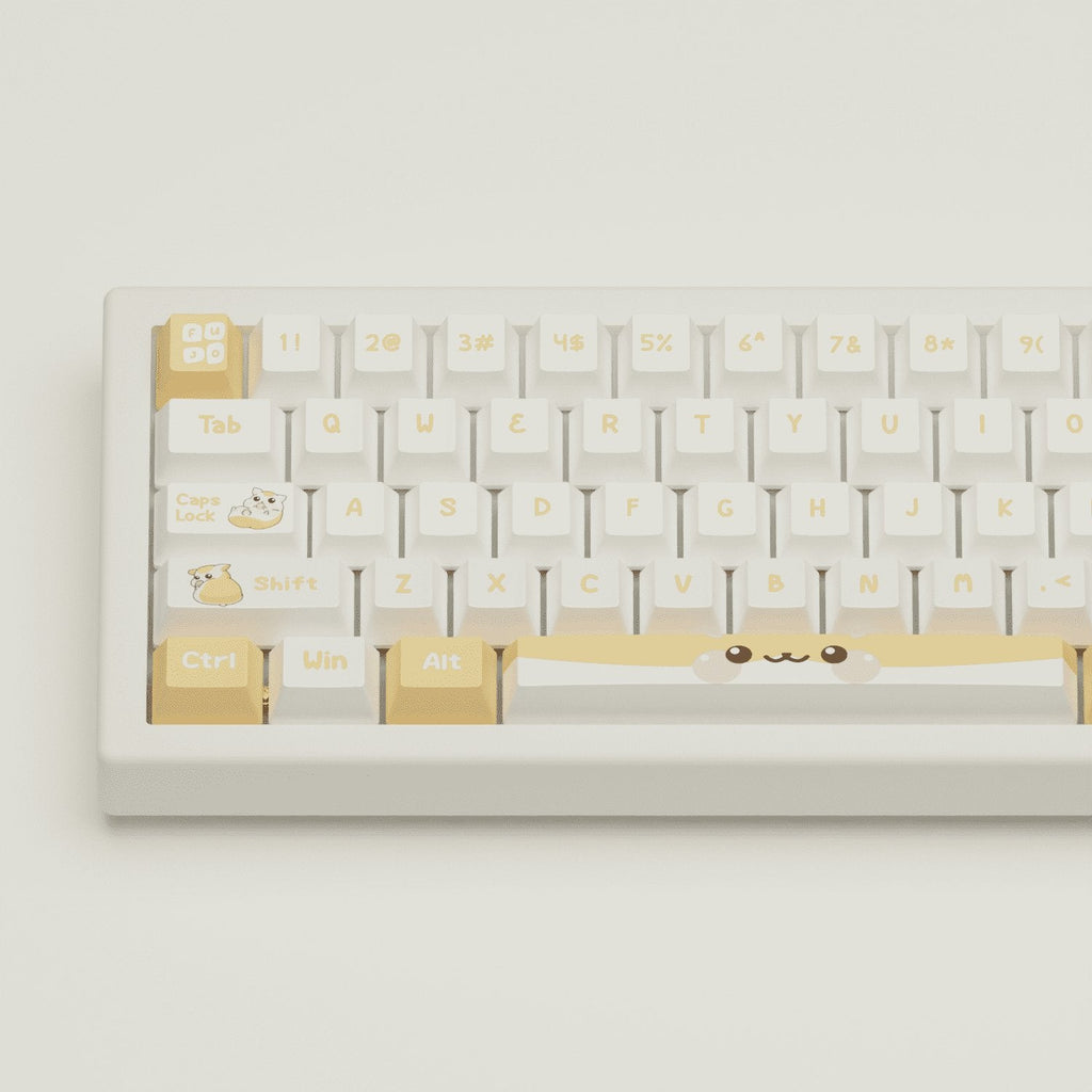 Cute Hamster Design Keycaps and Mechanical Keyboard
