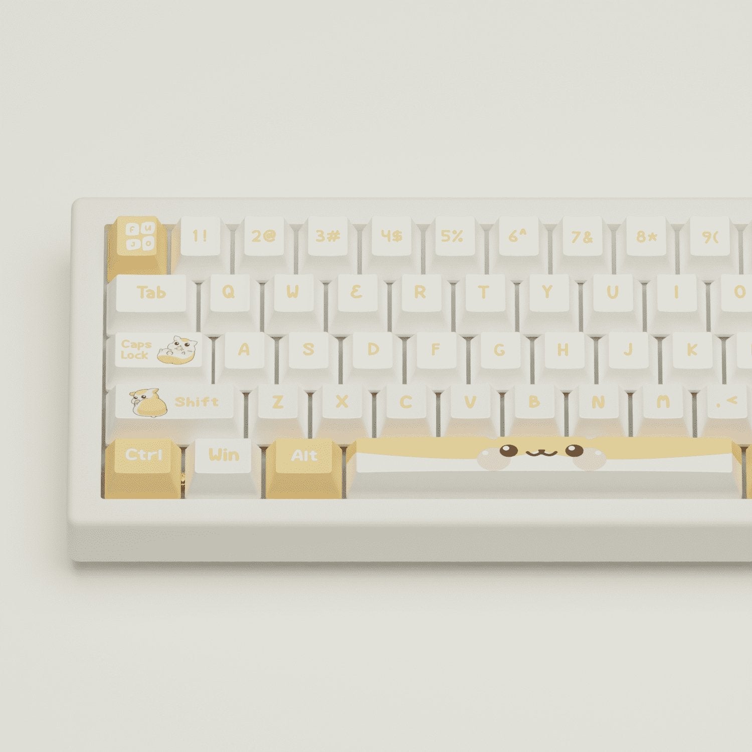 Cute Hamster Design Keycaps and Mechanical Keyboard
