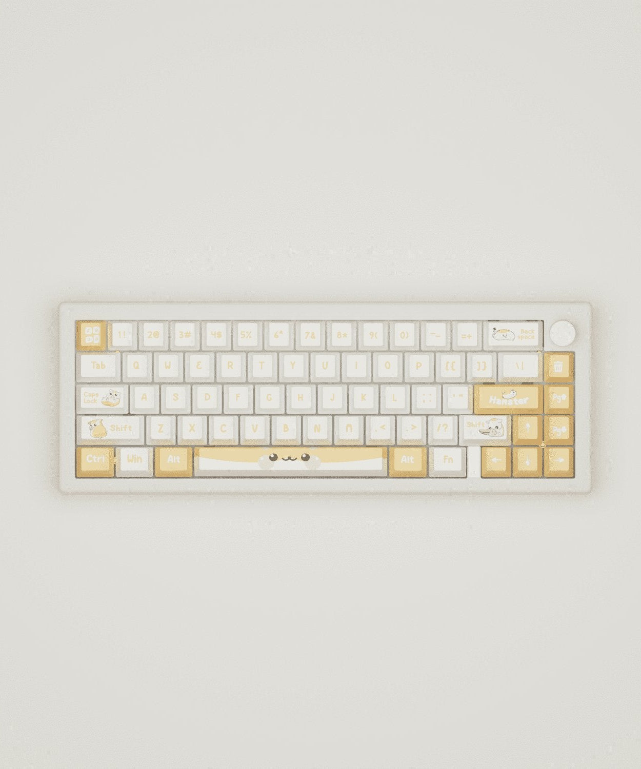 Cute Hamster Design Keycaps and Mechanical Keyboard