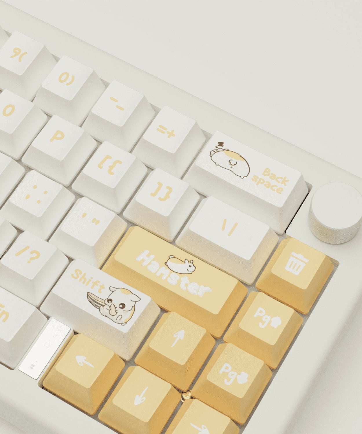 Cute Hamster Design Keycaps and Mechanical Keyboard