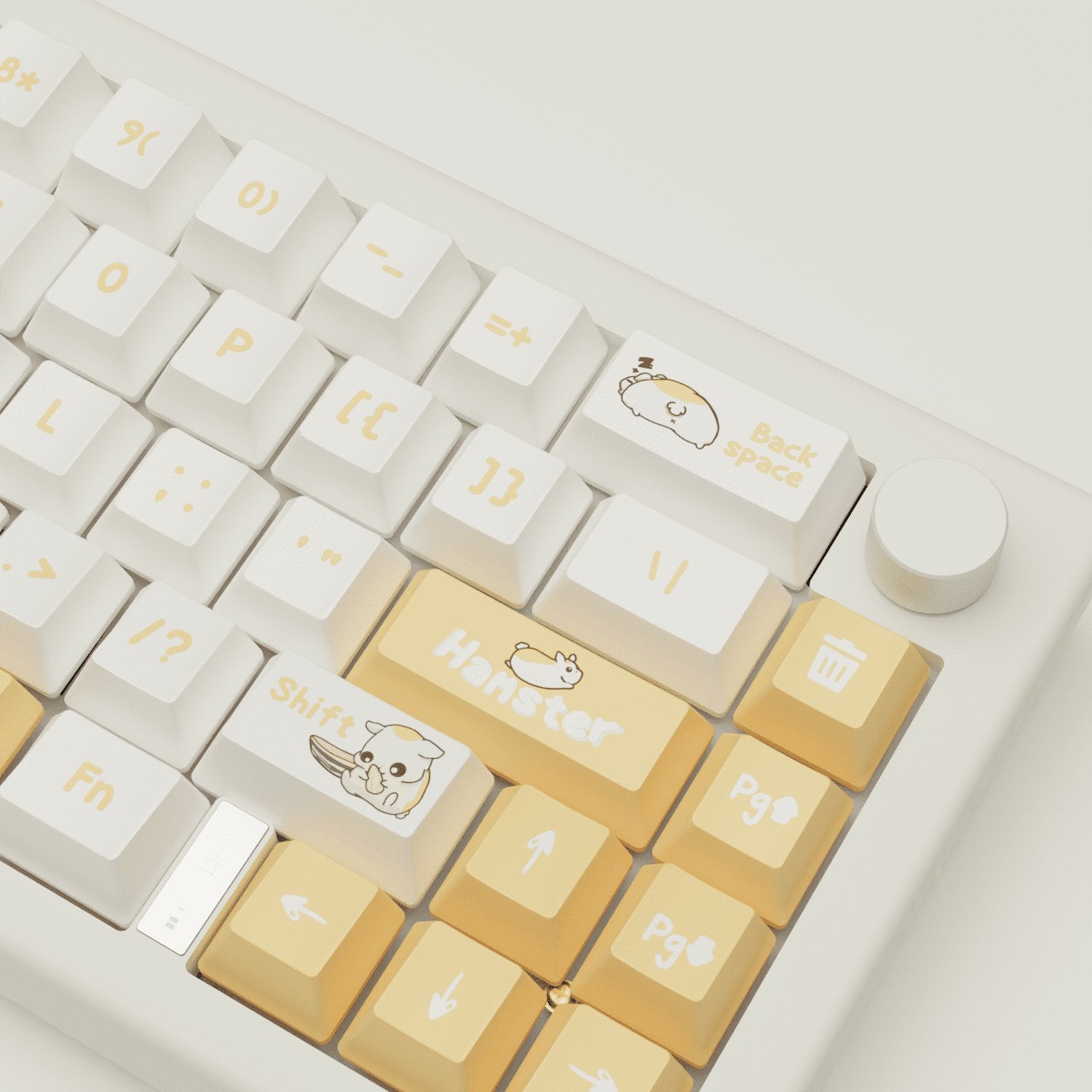 Cute Hamster Design Keycaps and Mechanical Keyboard