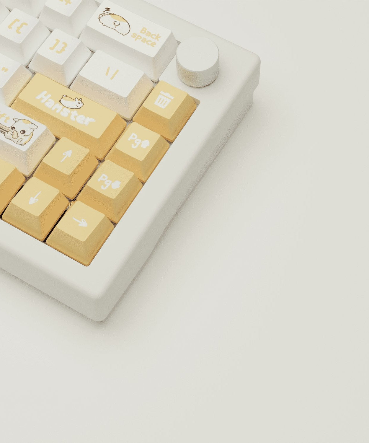 Cute Hamster Design Keycaps and Mechanical Keyboard