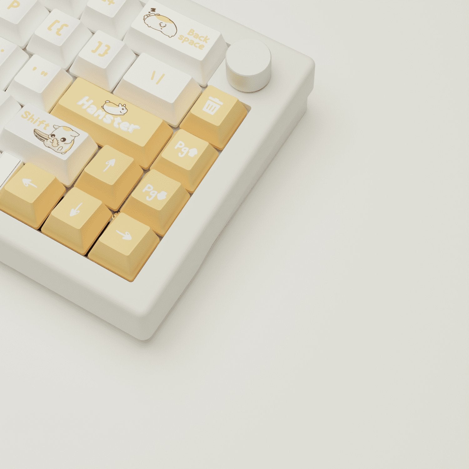 Cute Hamster Design Keycaps and Mechanical Keyboard
