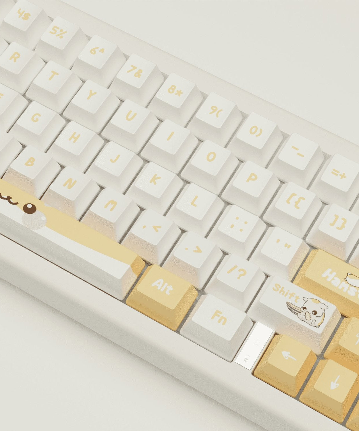Cute Hamster Design Keycaps and Mechanical Keyboard