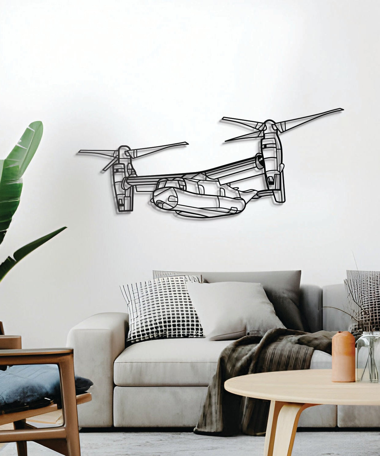 CV-22 Osprey Winkel Metall Flugzeug Wandkunst - NCP0375