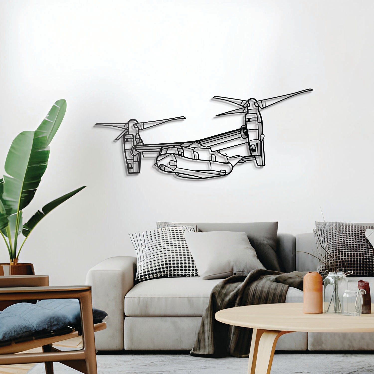 CV-22 Osprey Winkel Metall Flugzeug Wandkunst - NCP0375